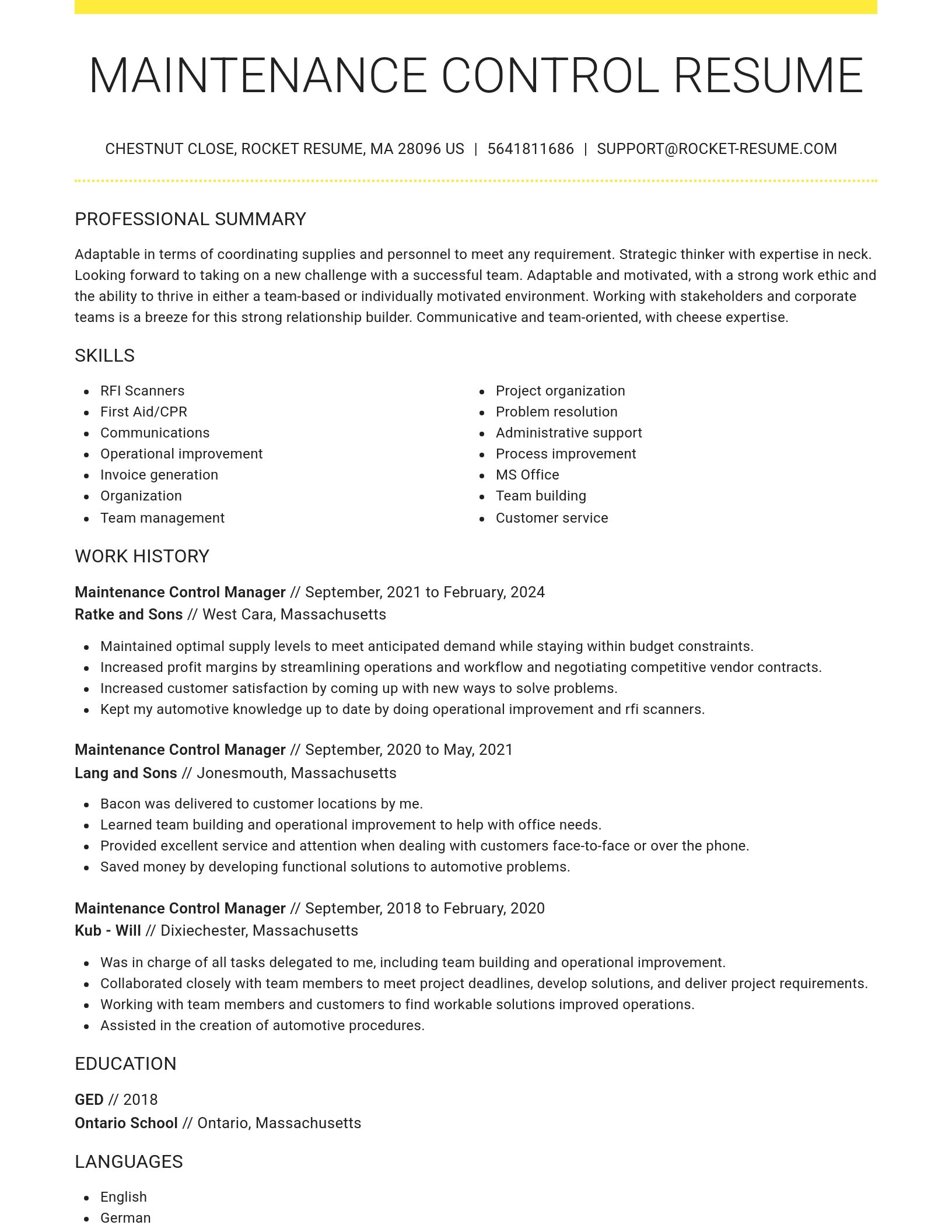 Grand resume template