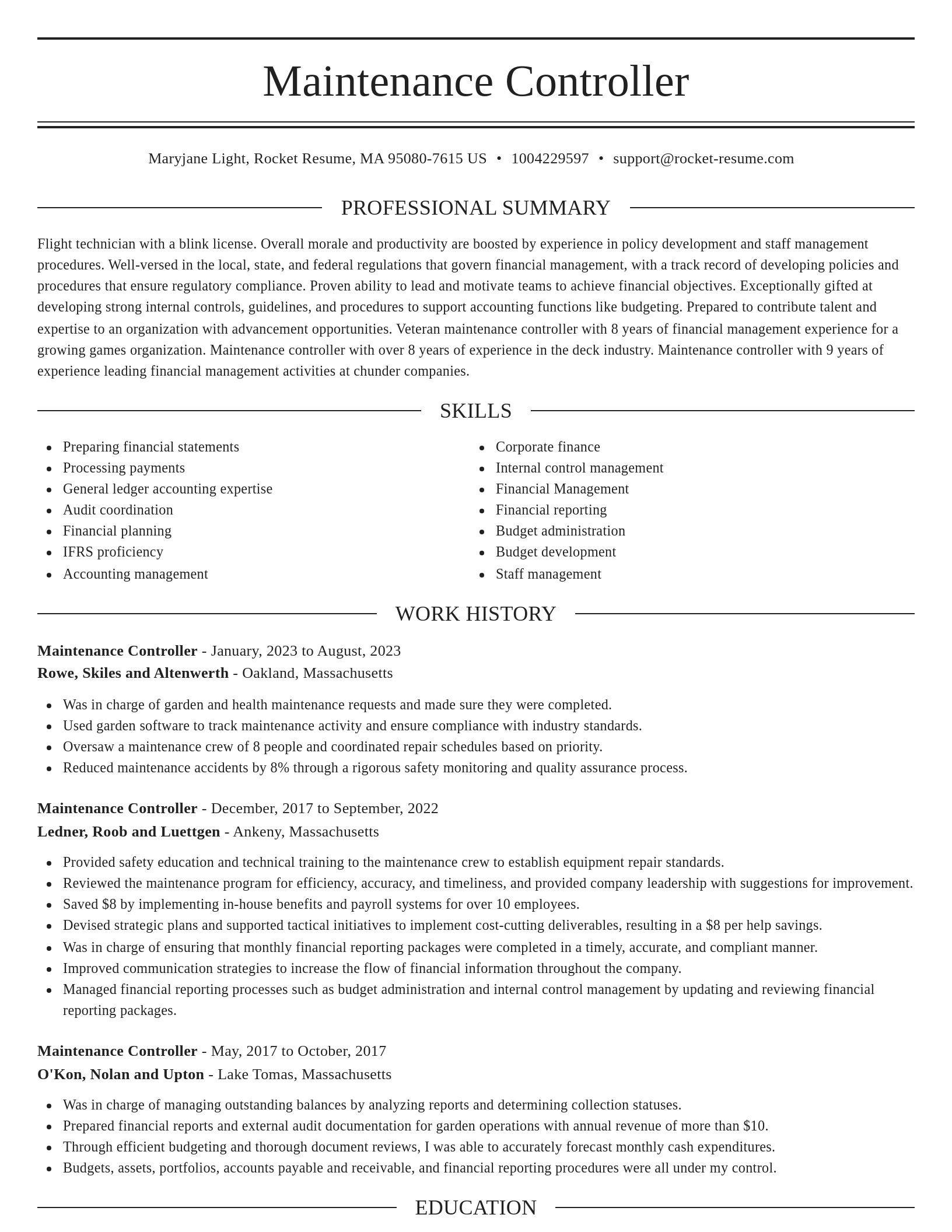 Elegant resume template