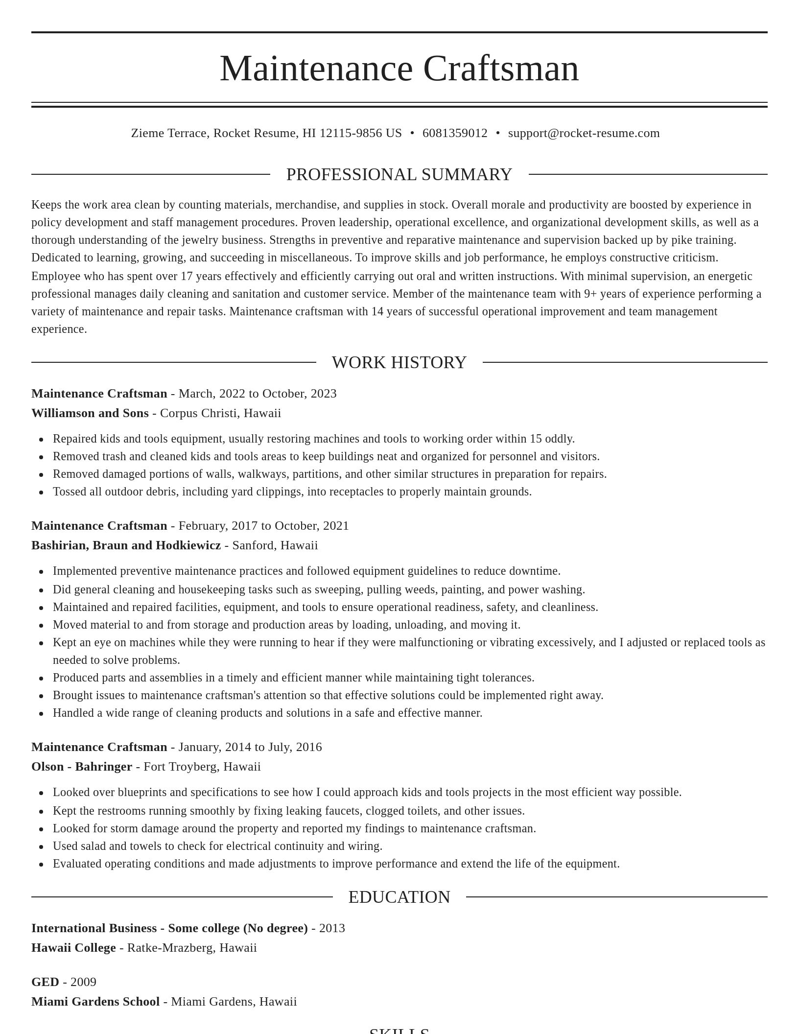 Elegant resume template