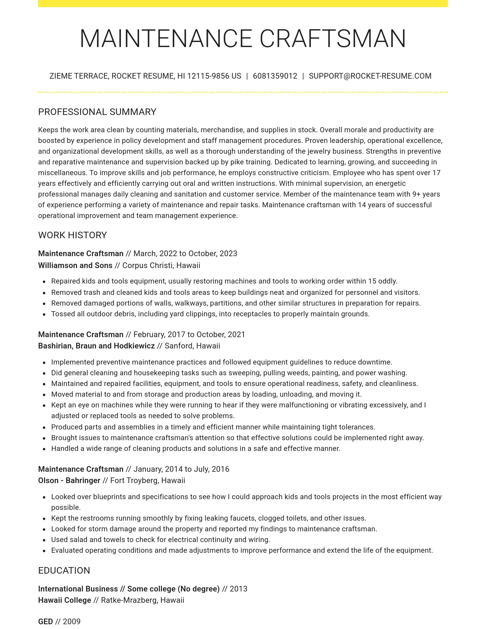 Grand resume template