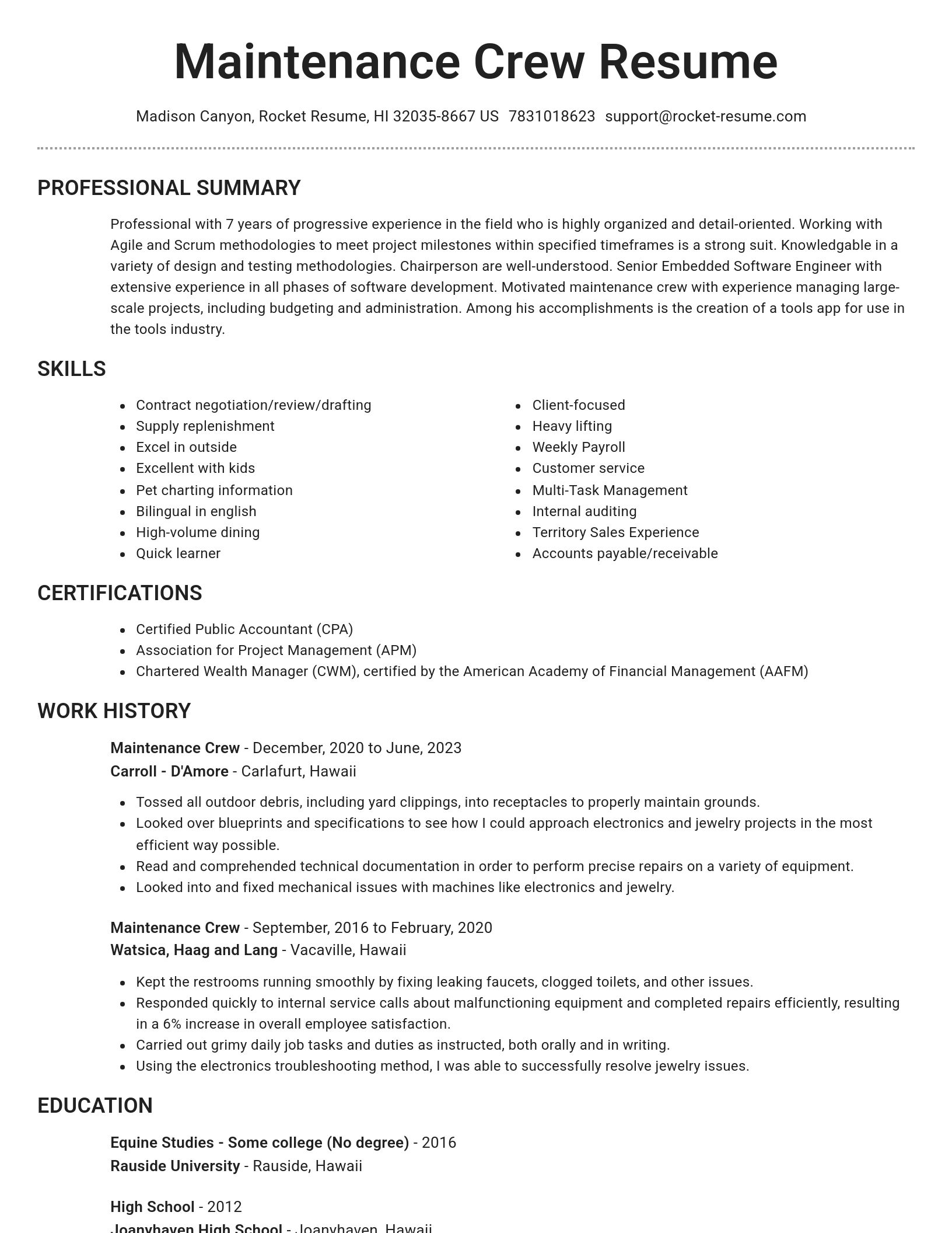 Brilliant resume template