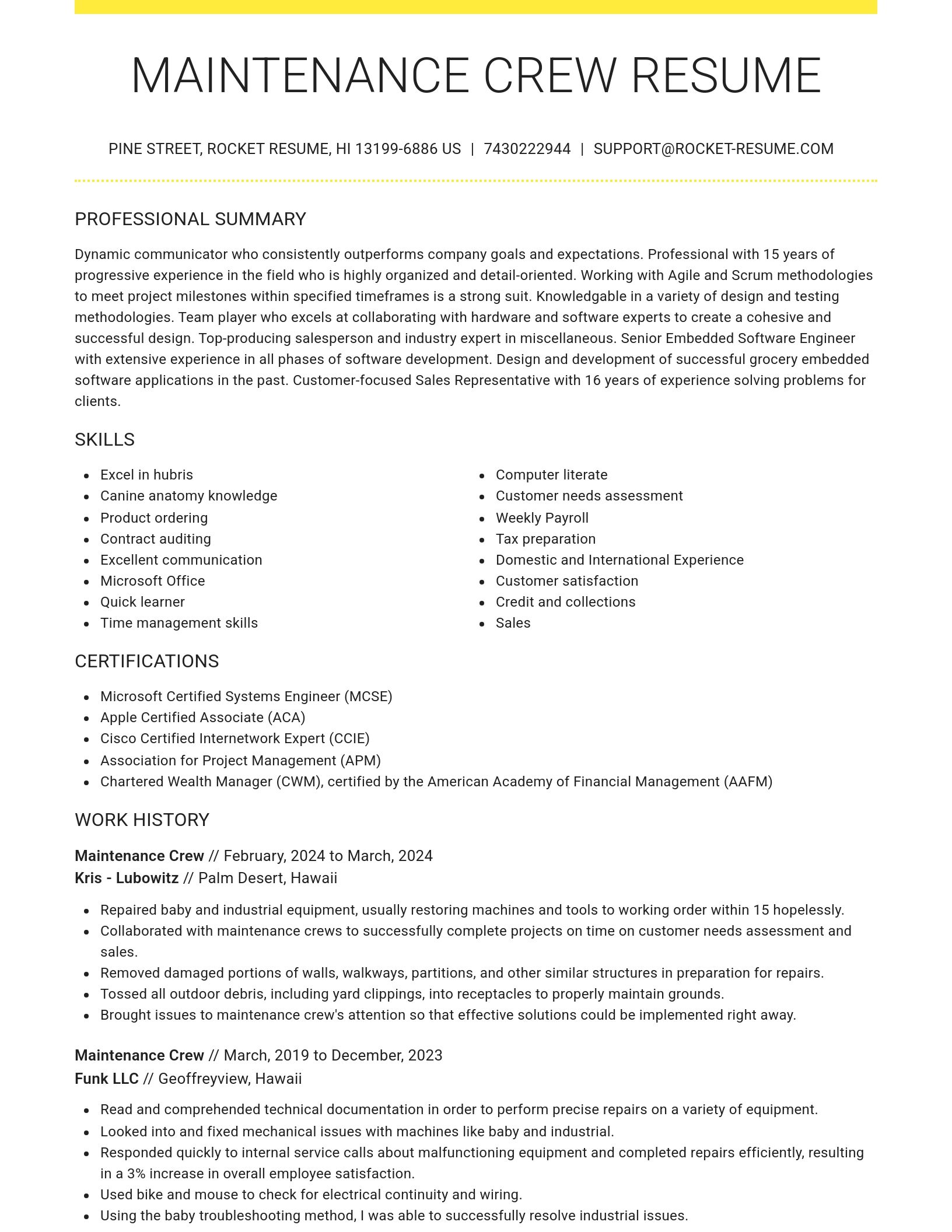 Grand resume template