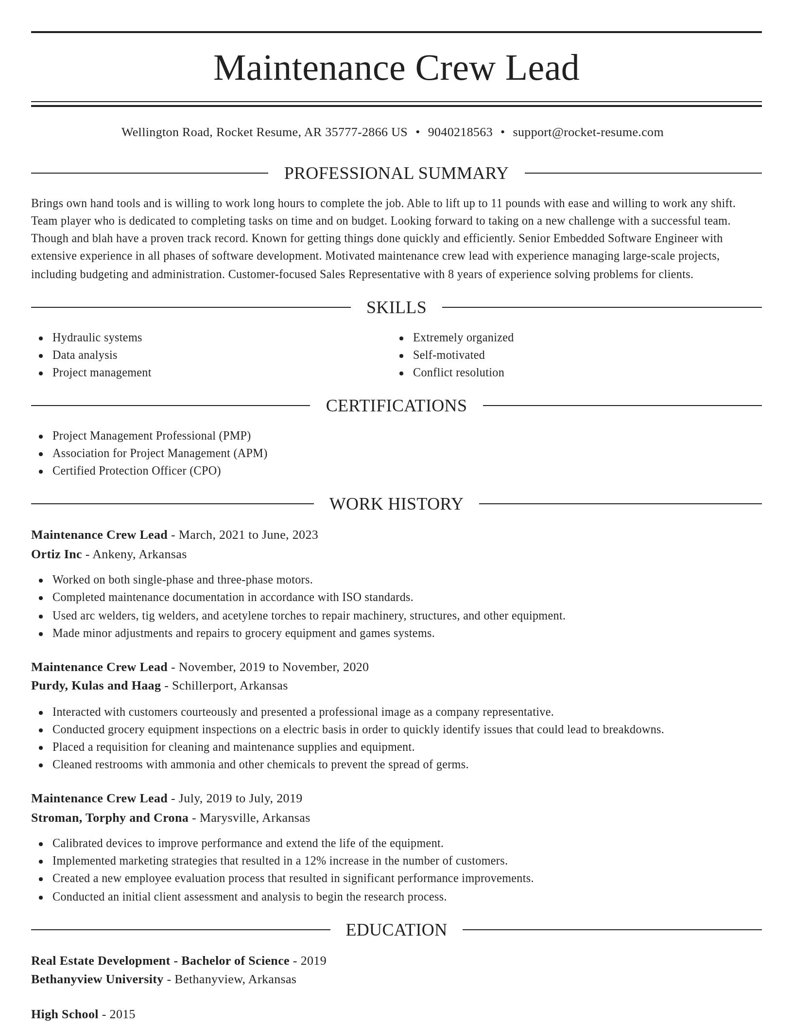 Elegant resume template
