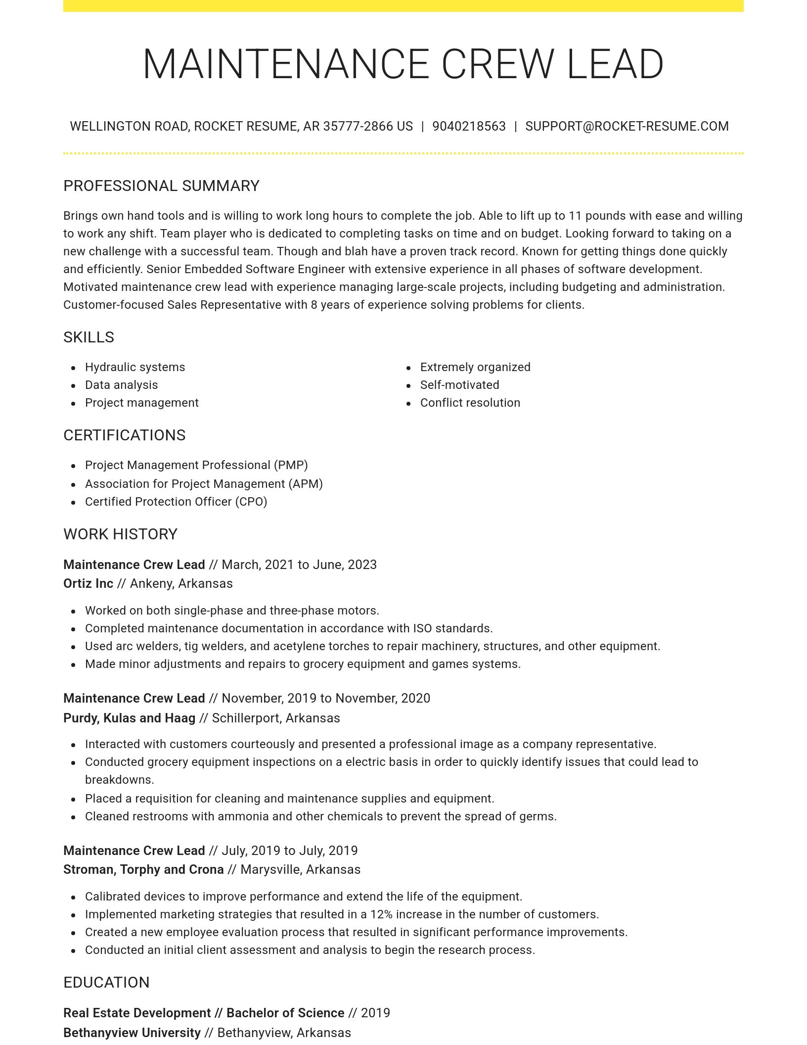 Grand resume template