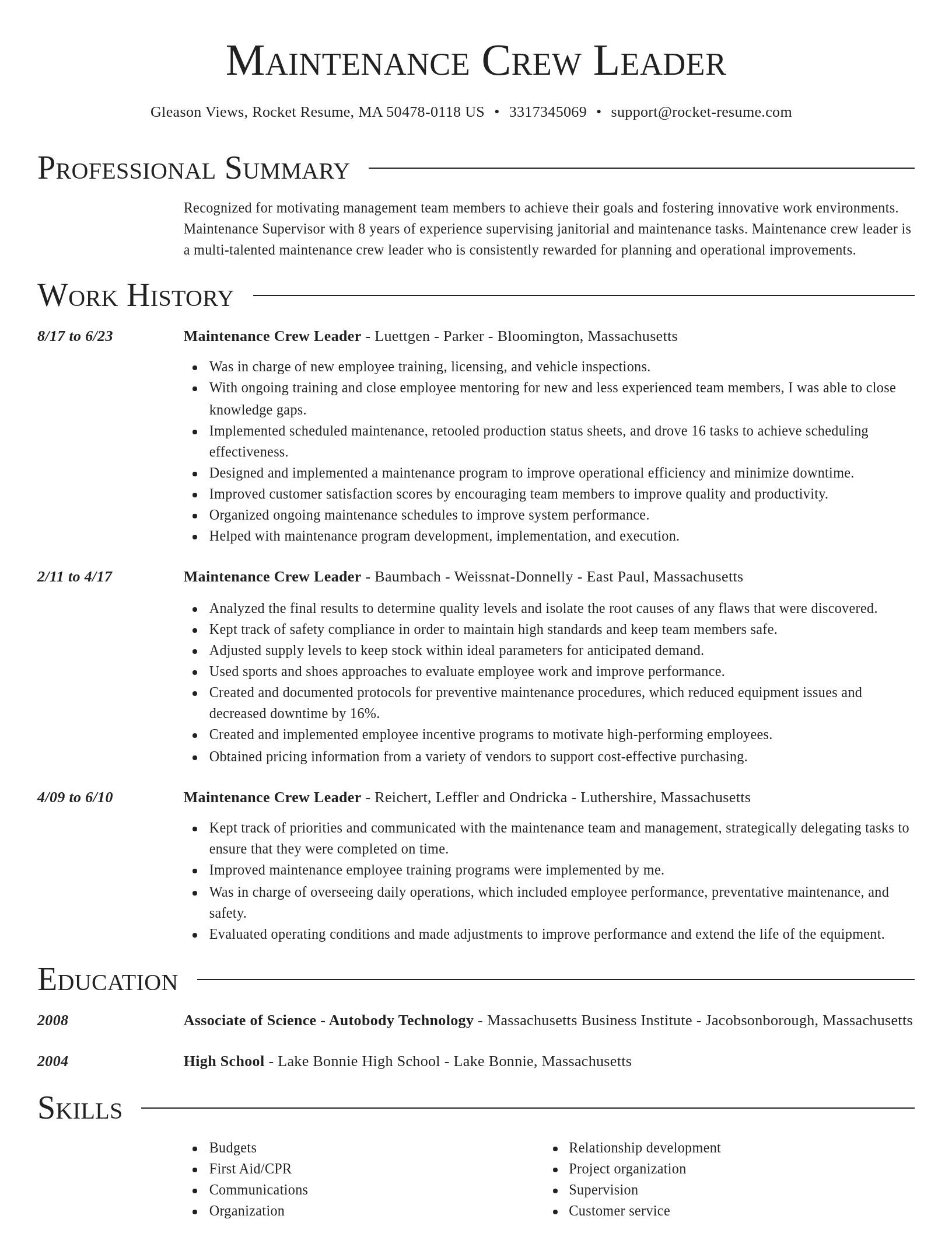 Director resume template