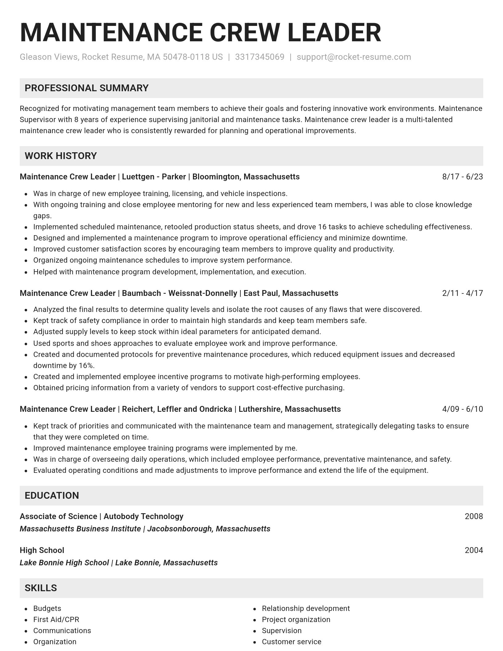 Genius resume template