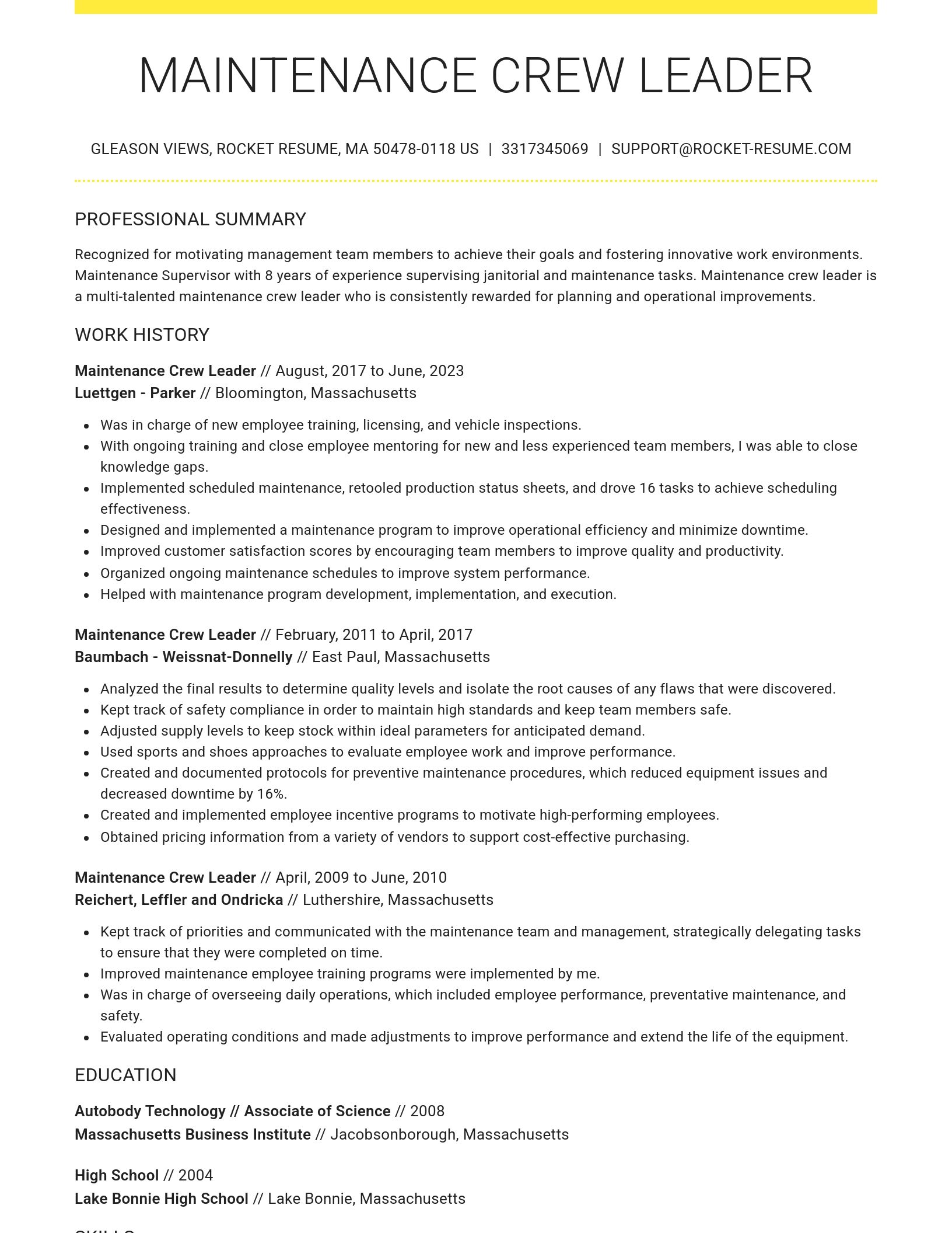 Grand resume template