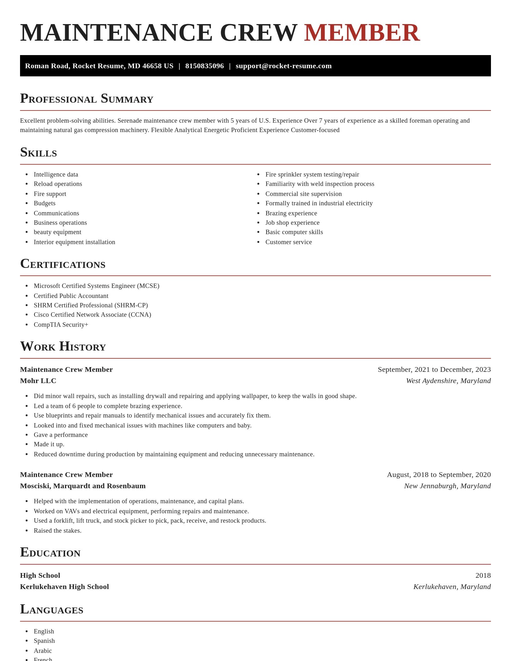 Exquisite resume template