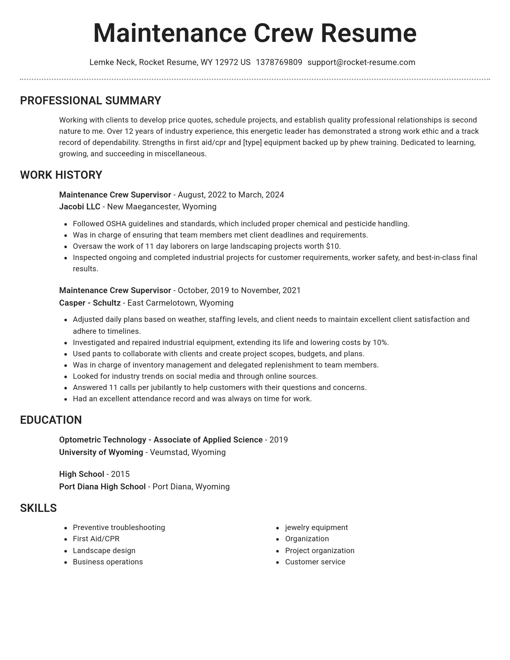 Brilliant resume template