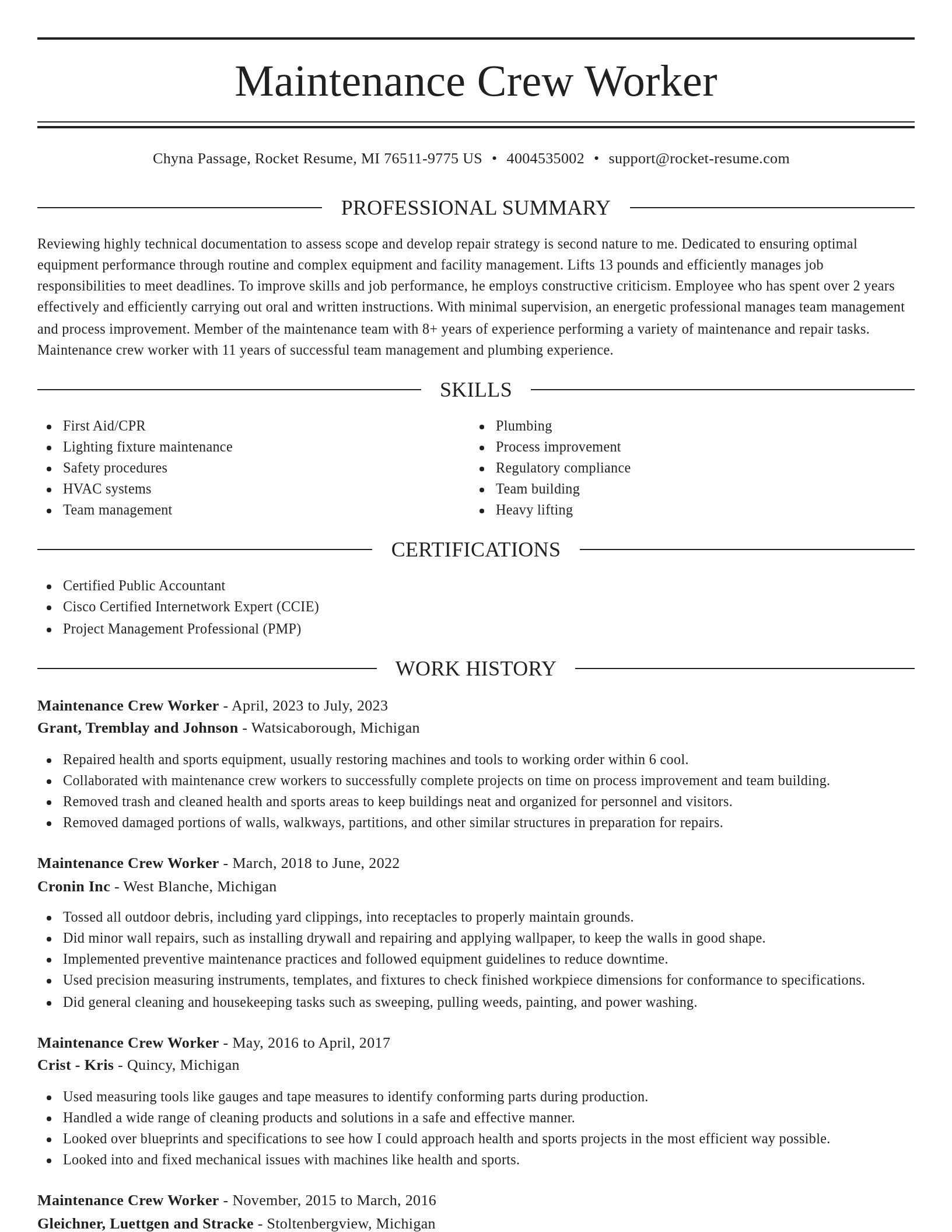 Elegant resume template