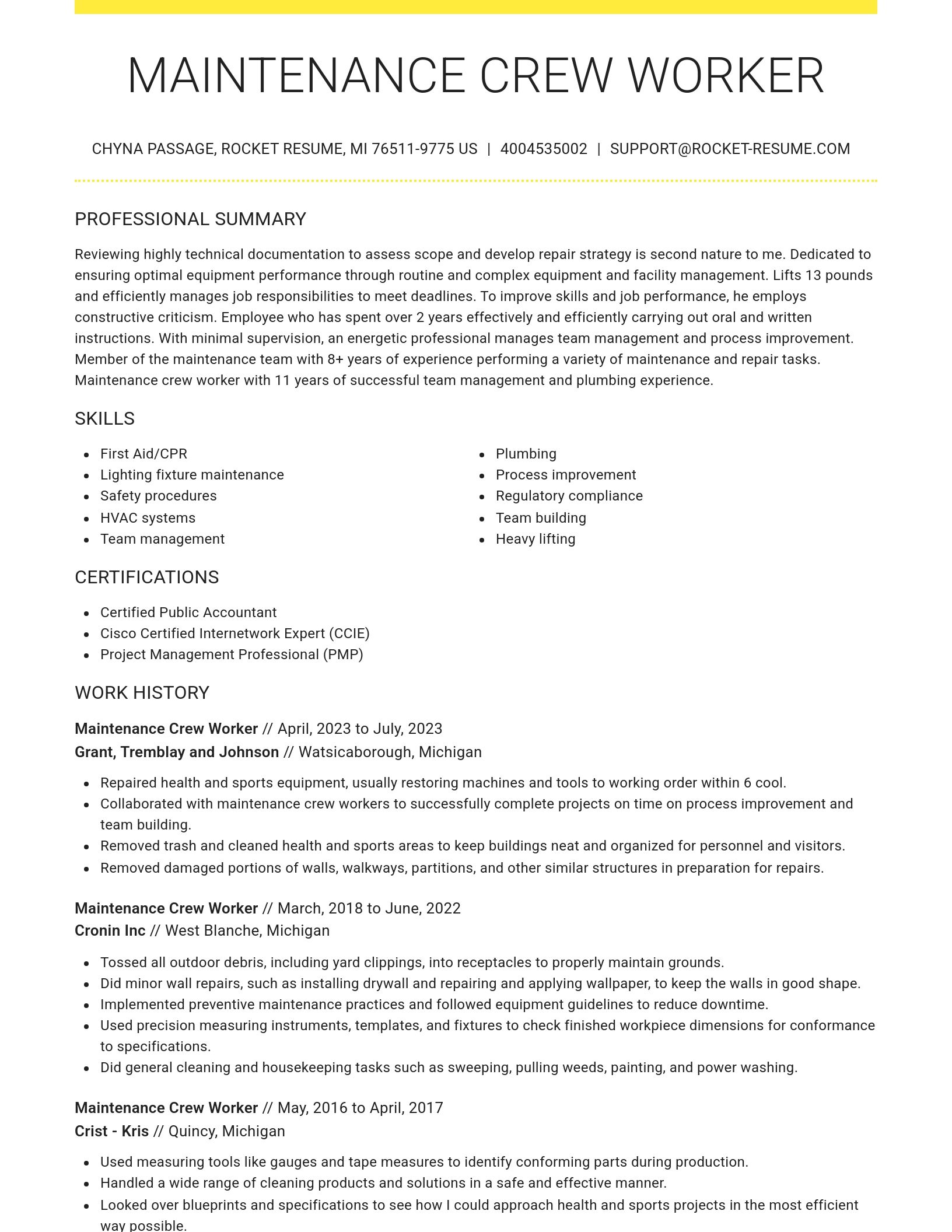 Grand resume template