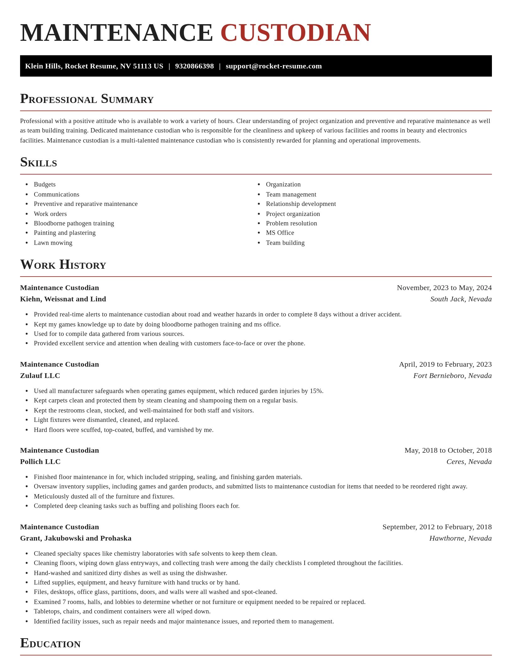 Exquisite resume template