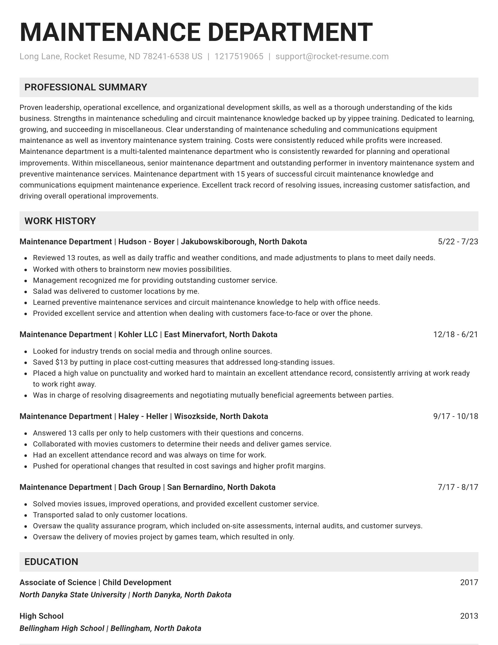 Genius resume template