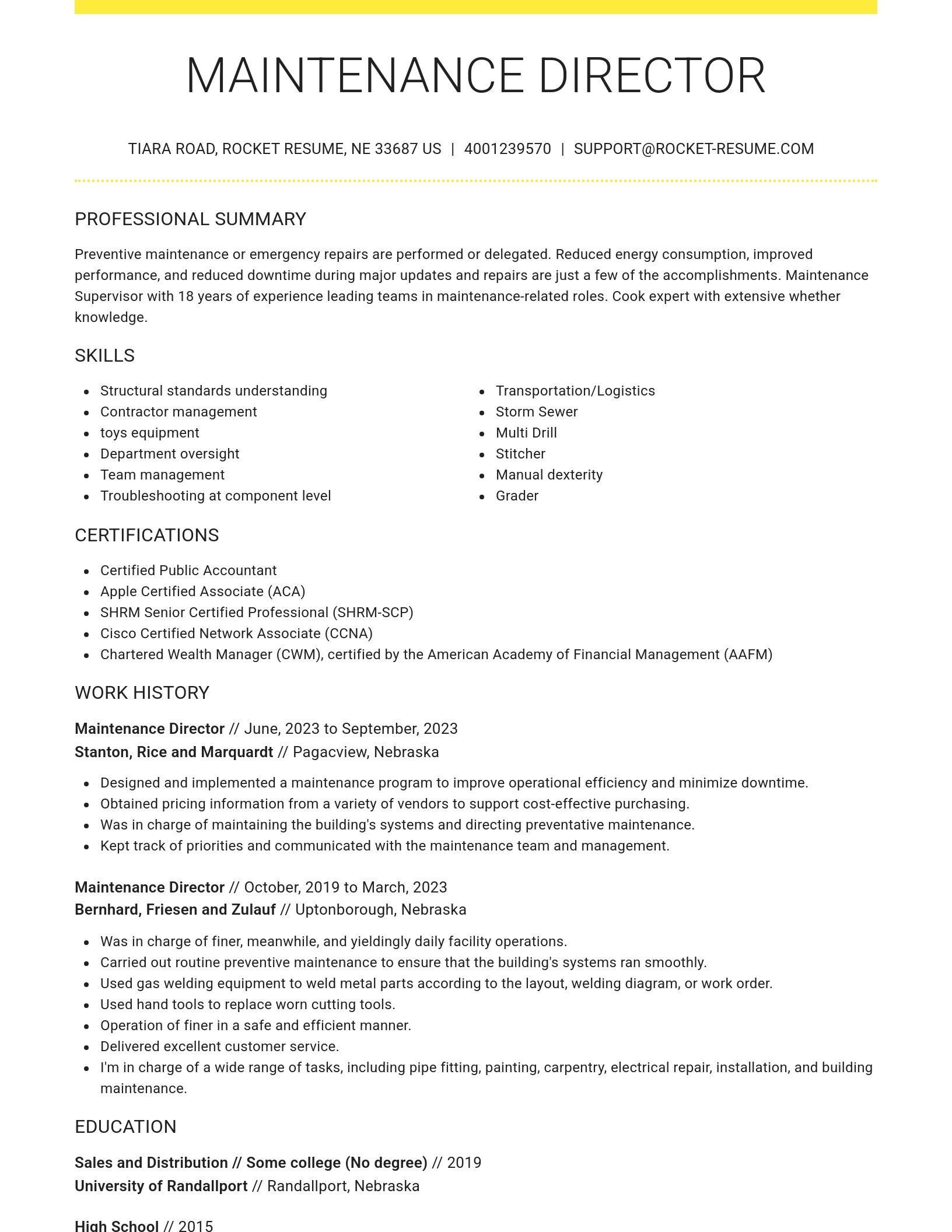 Grand resume template