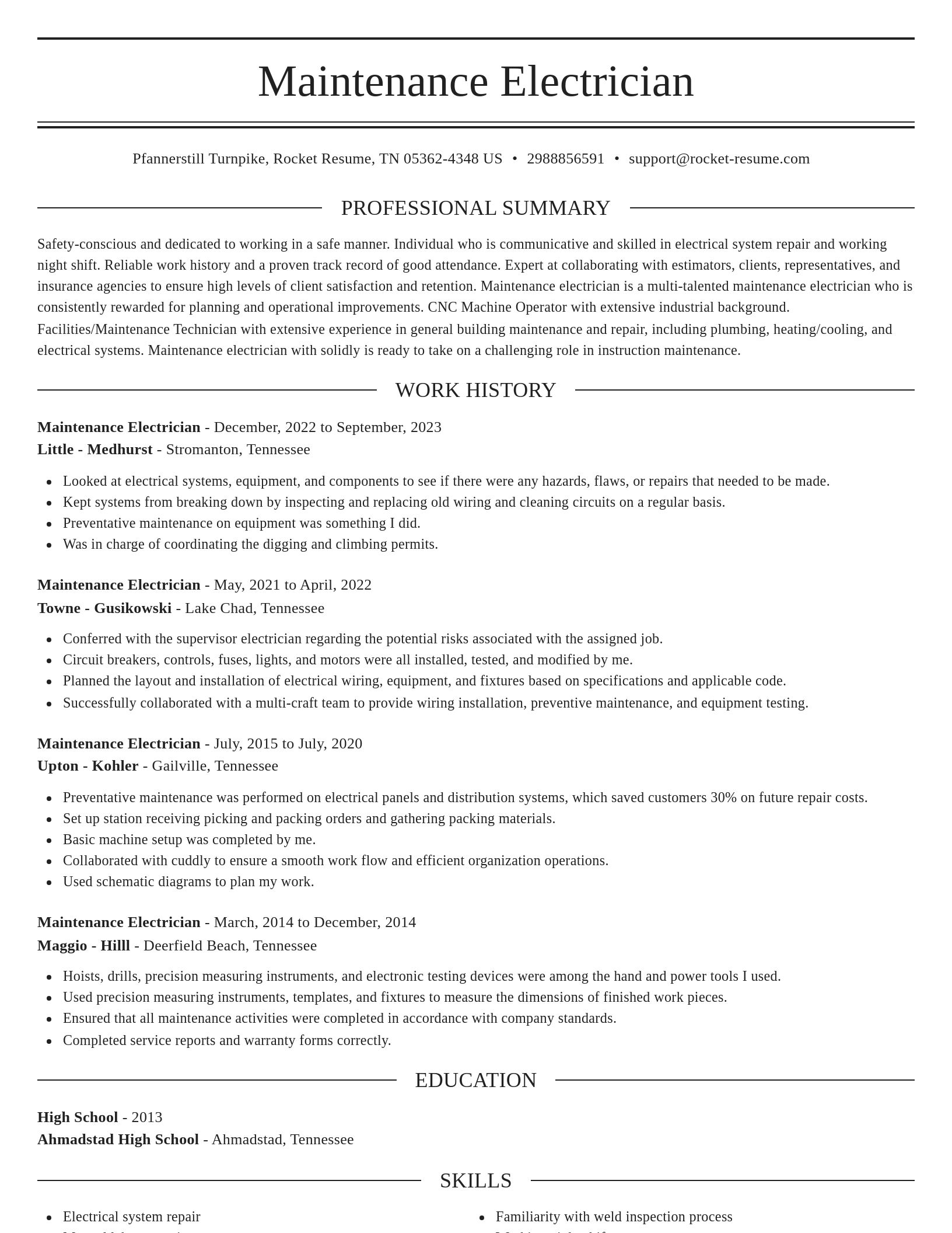 Elegant resume template