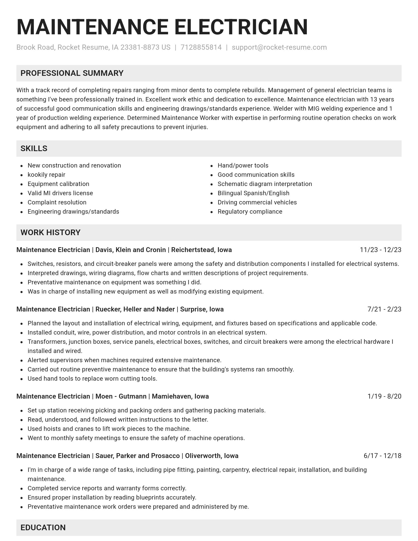 Genius resume template