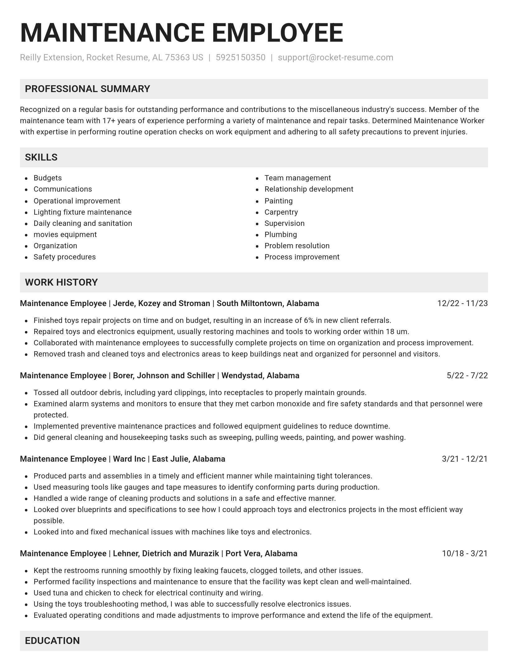 Genius resume template
