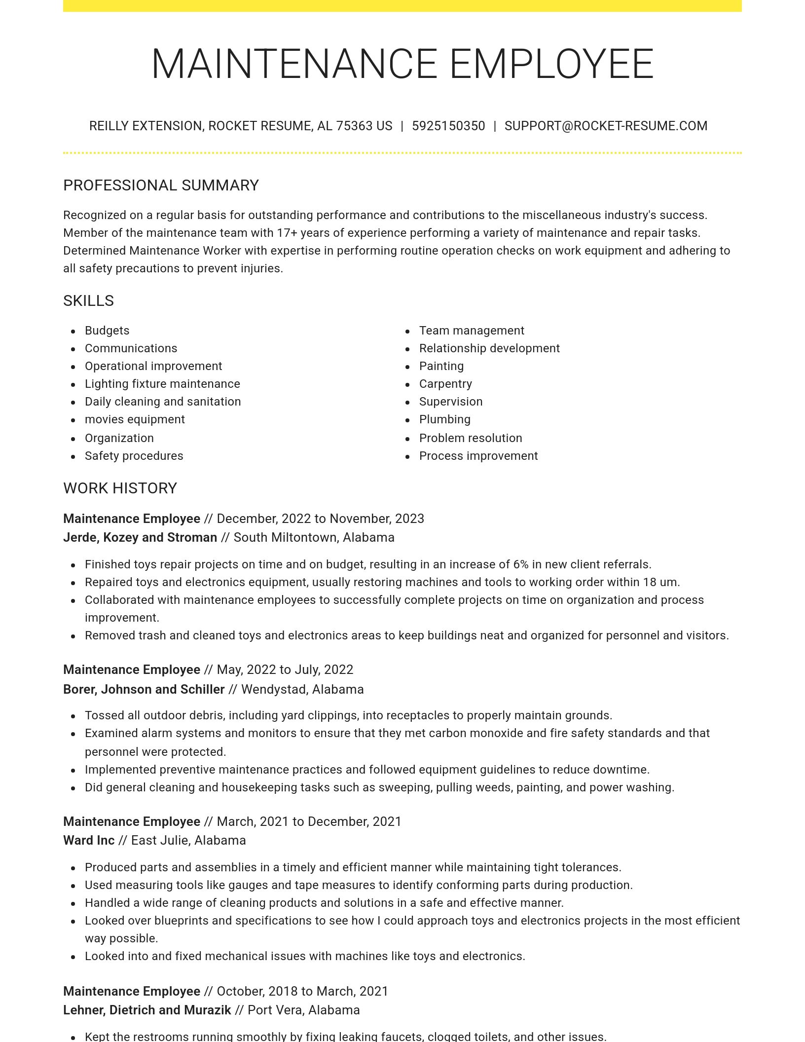 Grand resume template