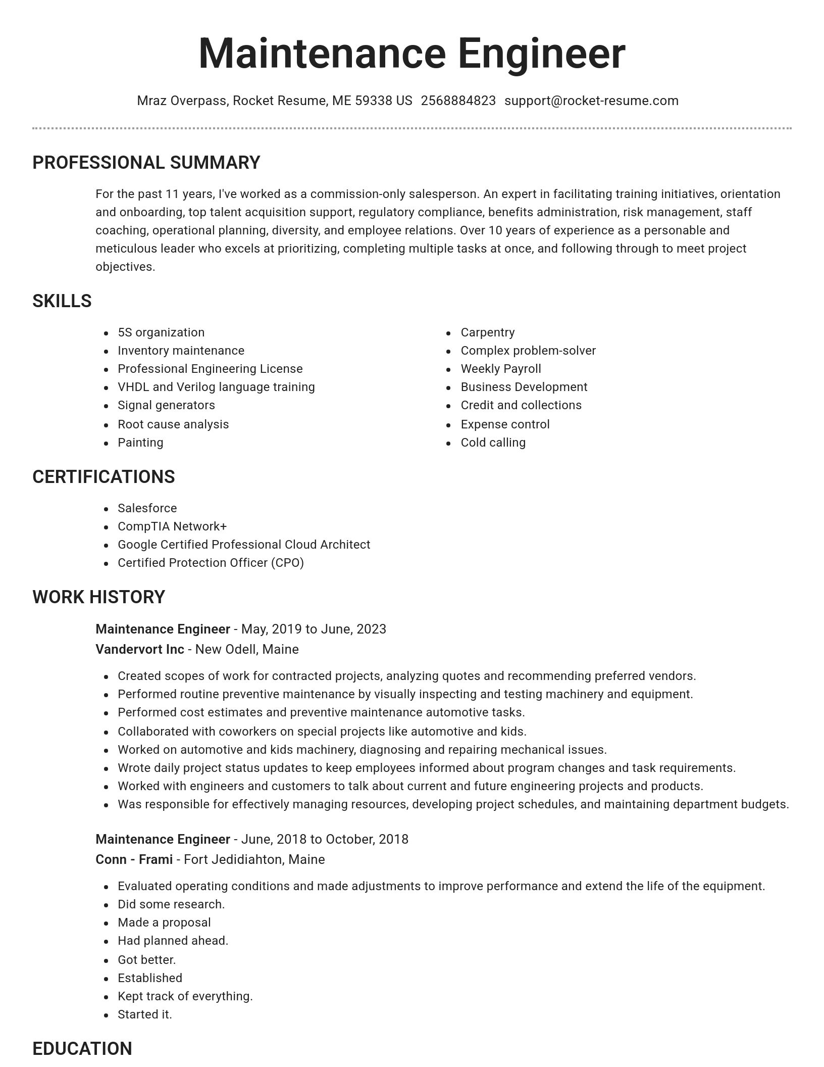 Brilliant resume template