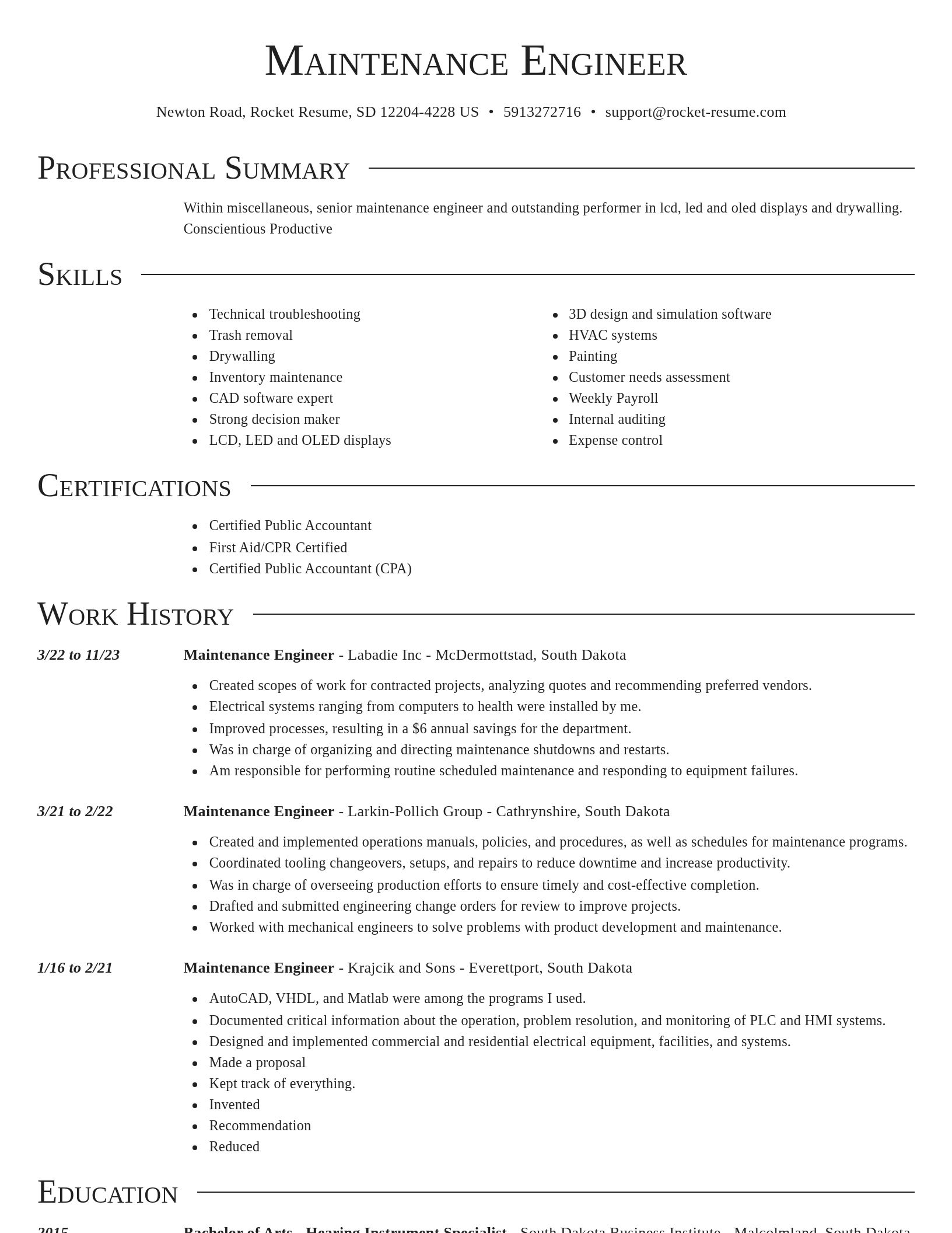 Director resume template