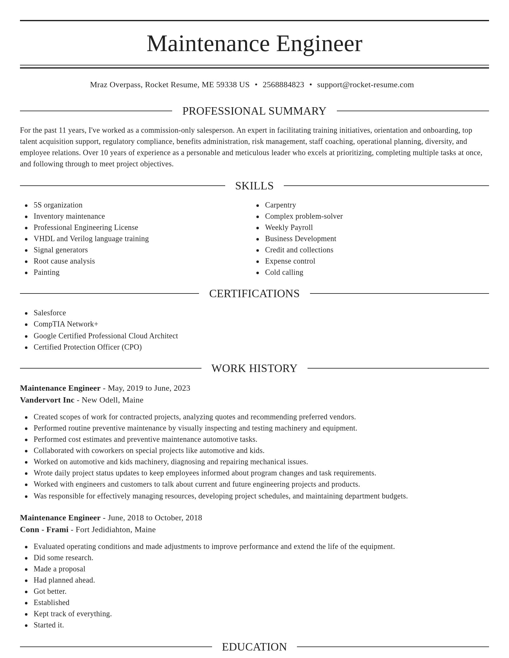 Elegant resume template