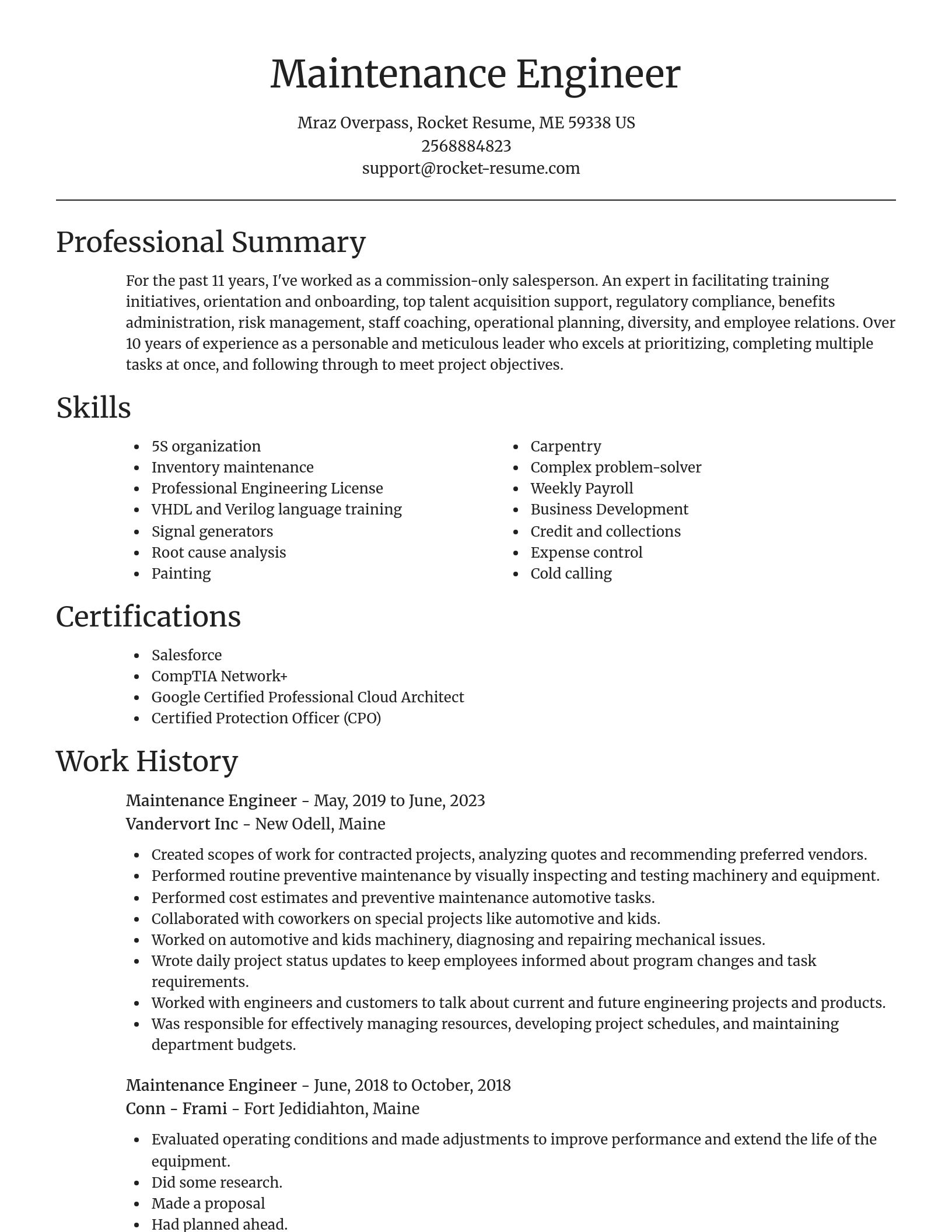 Focal Point resume template