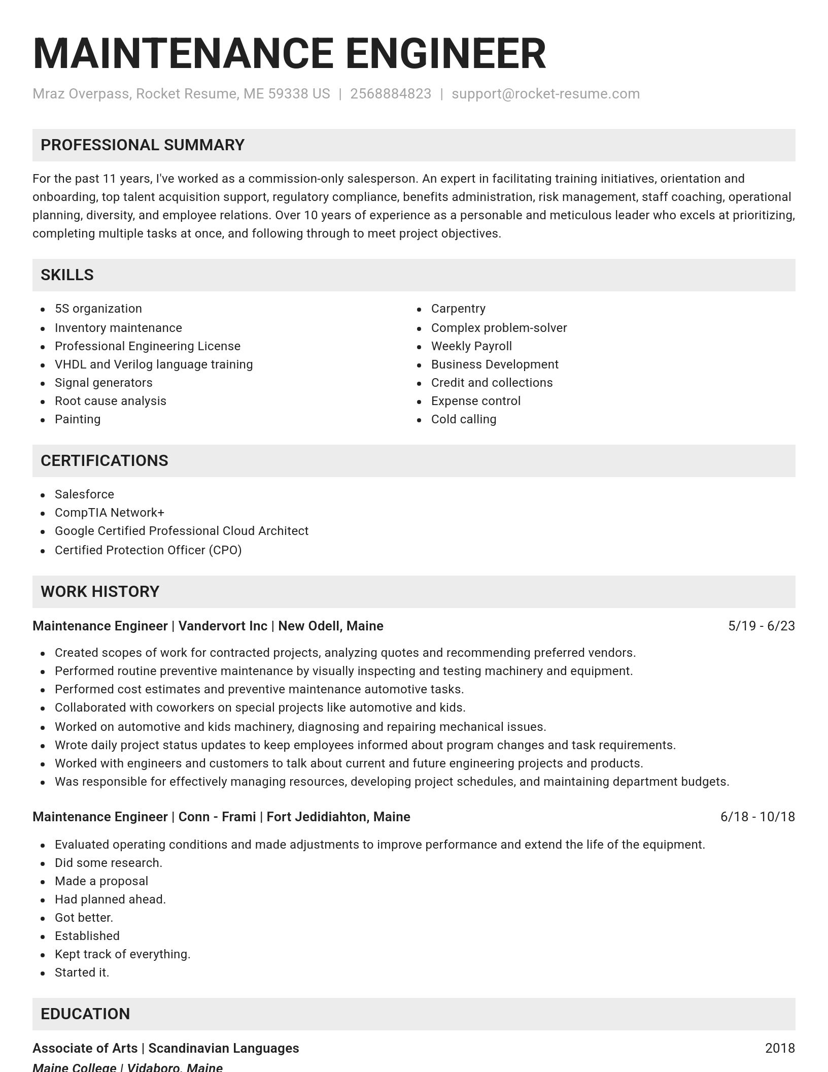 Genius resume template