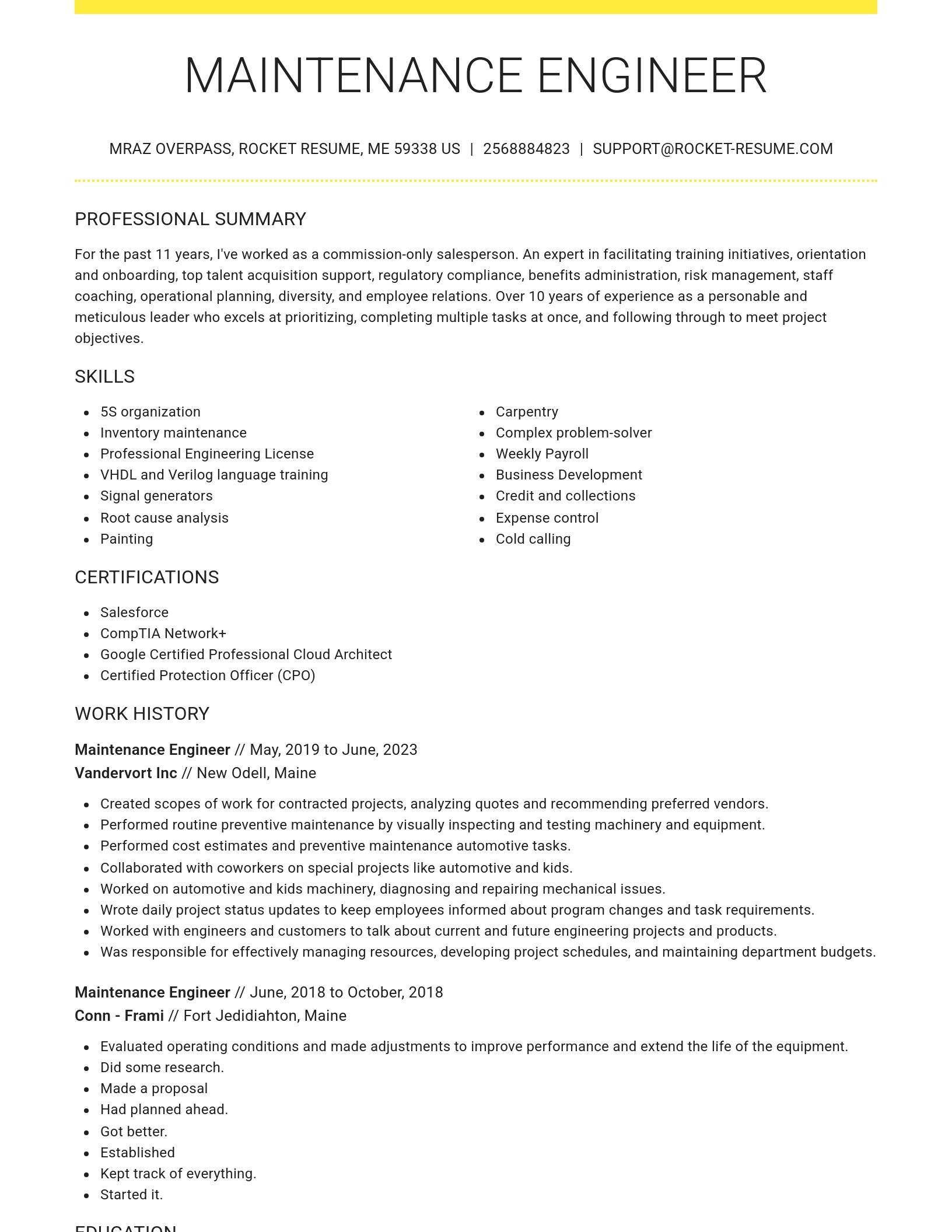 Grand resume template