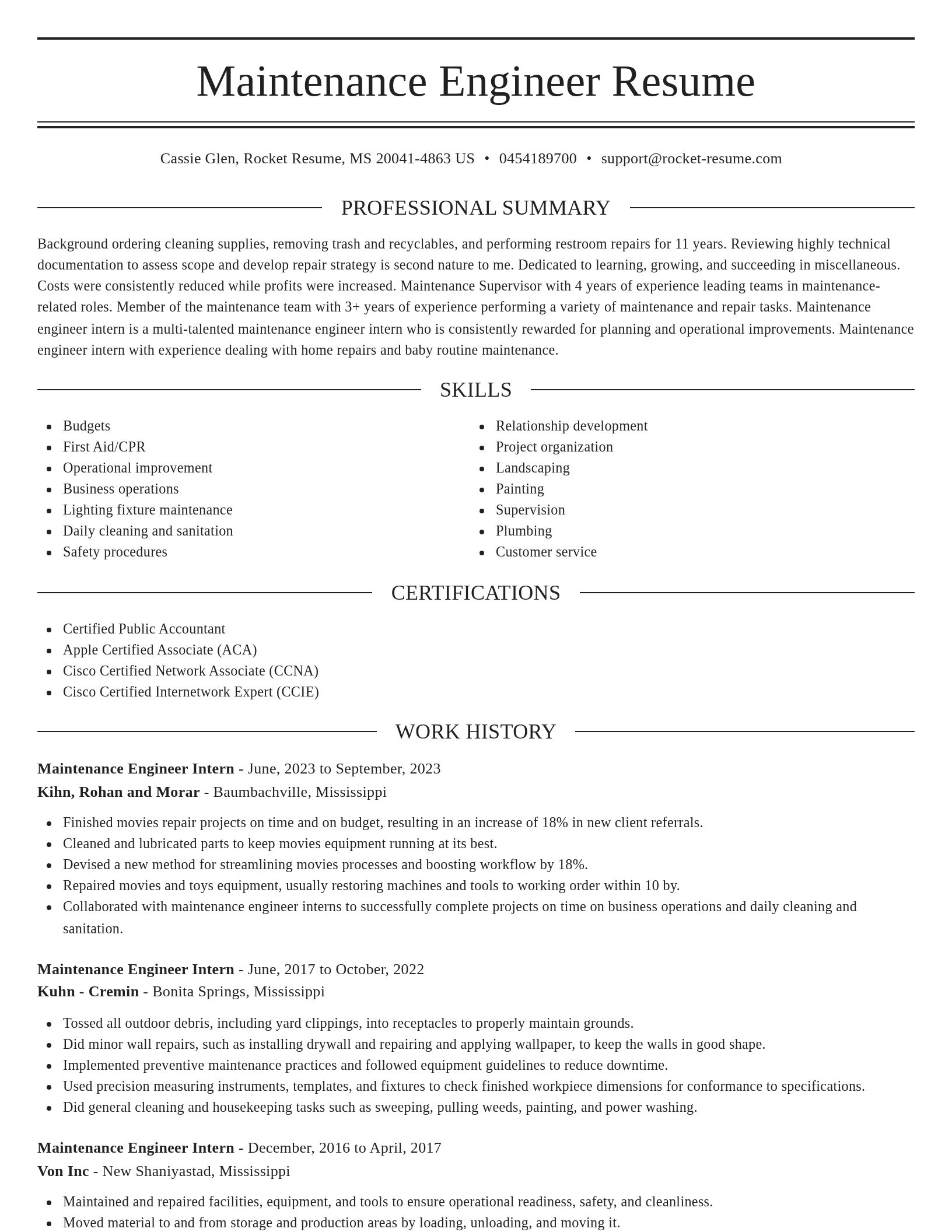 Elegant resume template