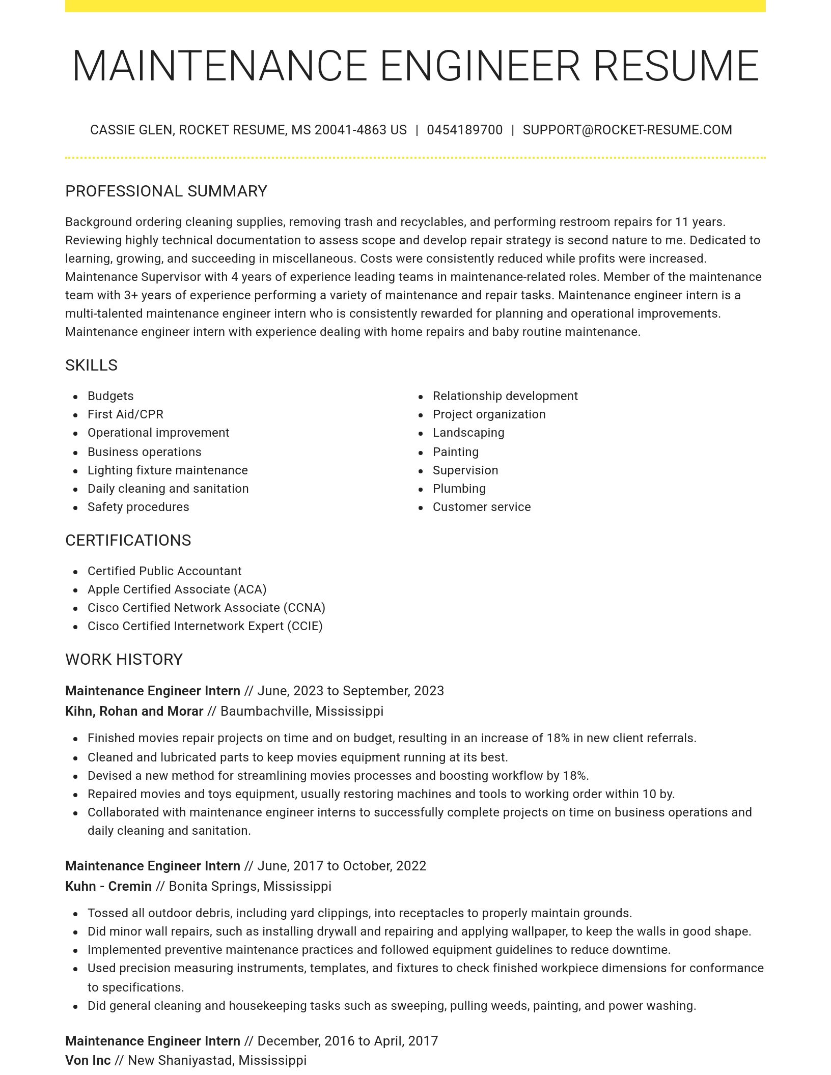 Grand resume template