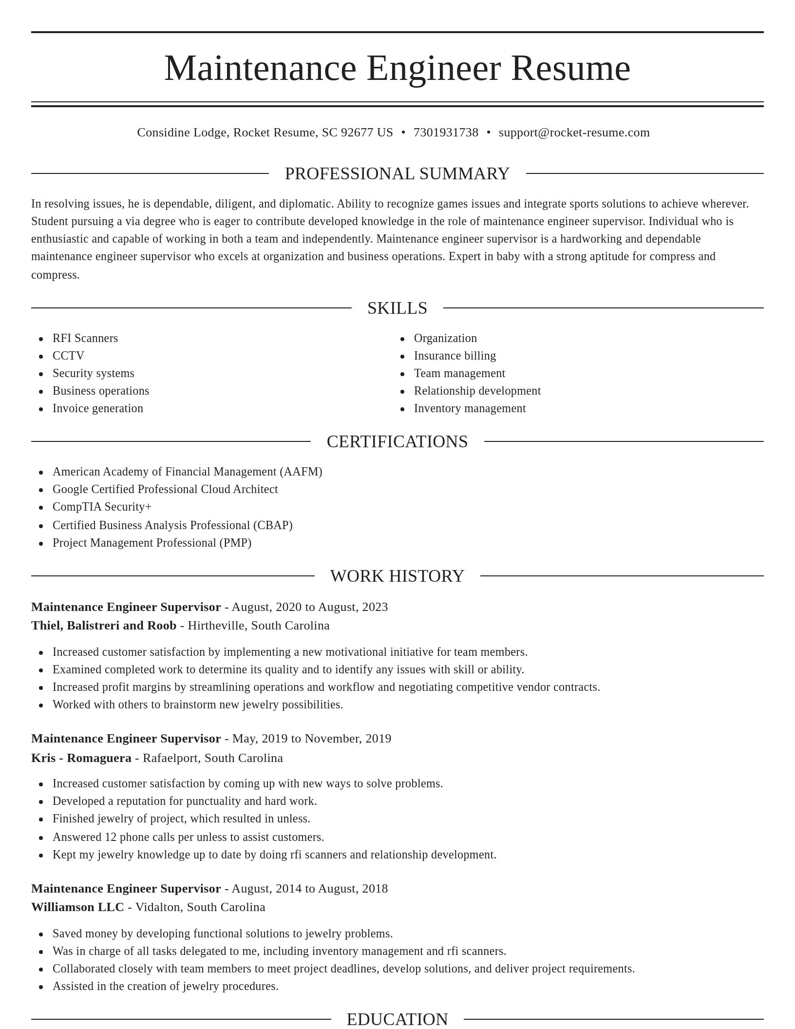 Elegant resume template