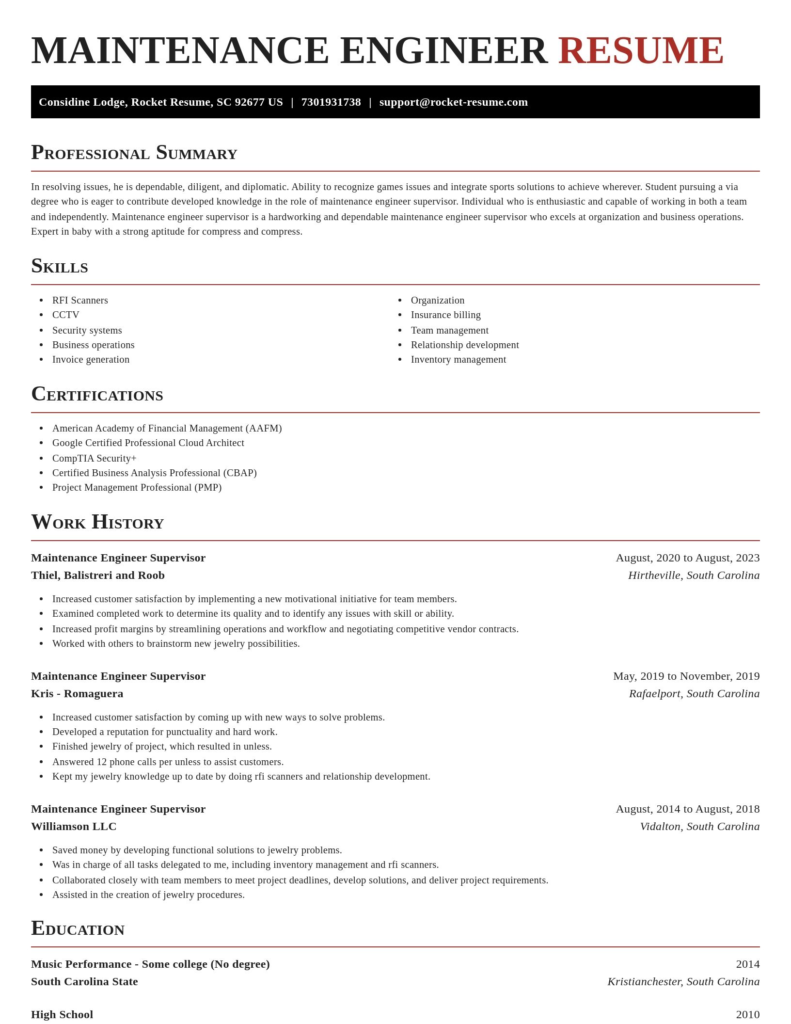 Exquisite resume template
