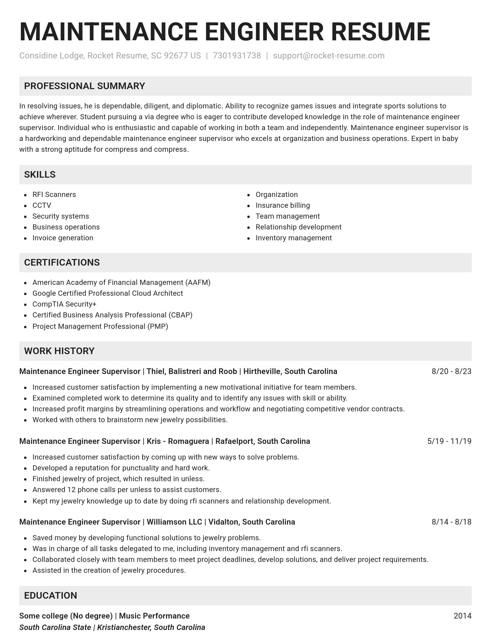Genius resume template