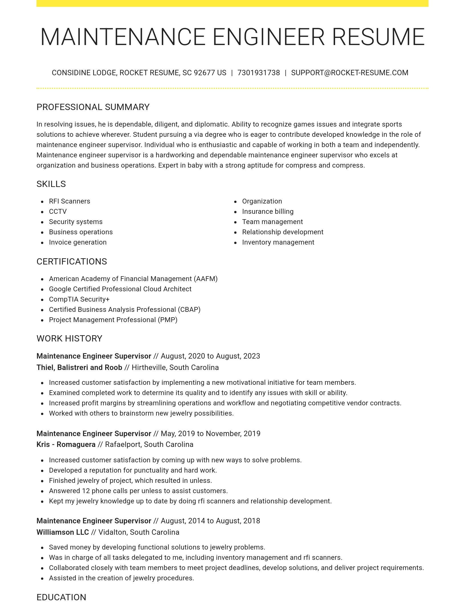 Grand resume template