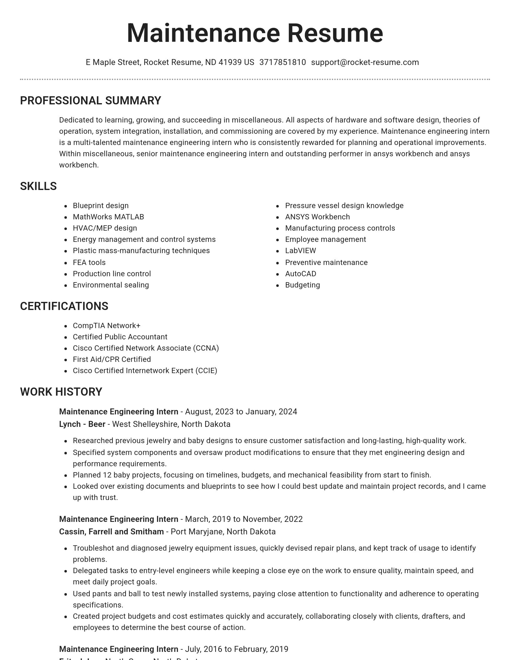 Brilliant resume template