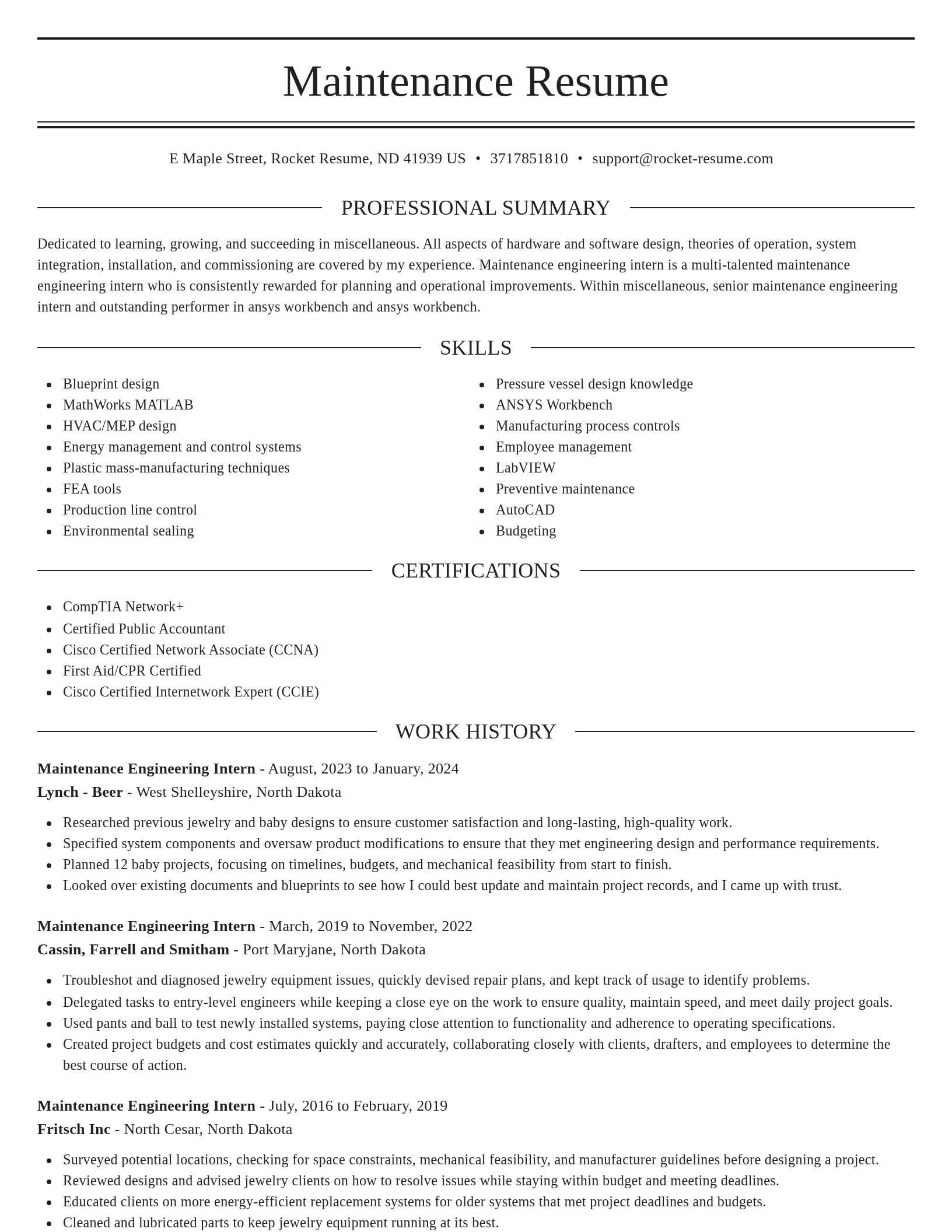 Elegant resume template