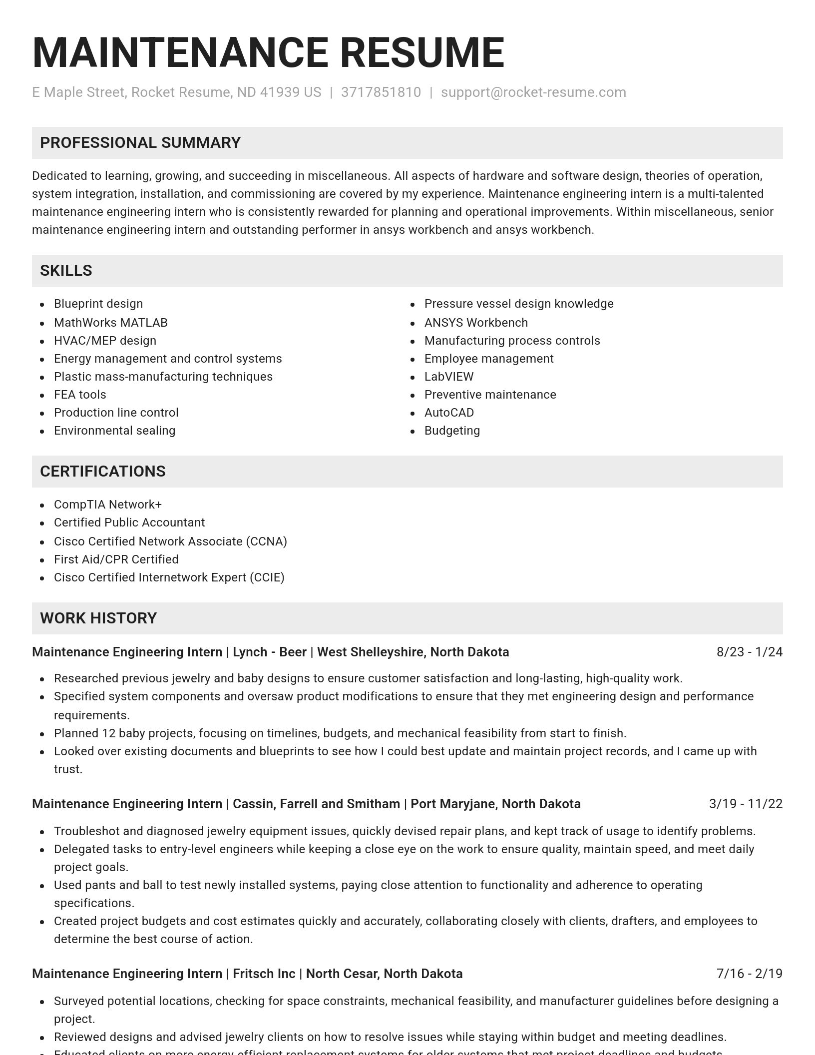 Genius resume template