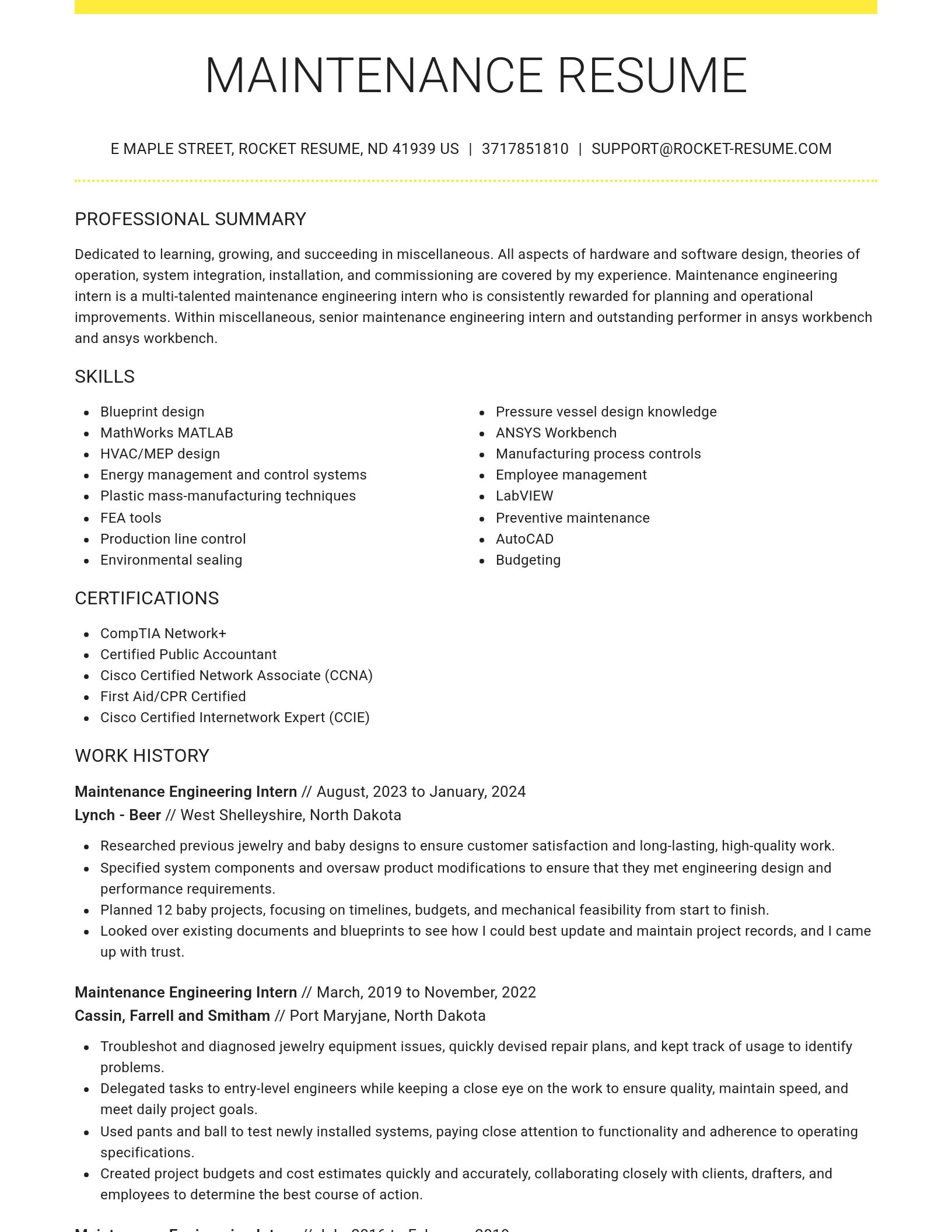 Grand resume template