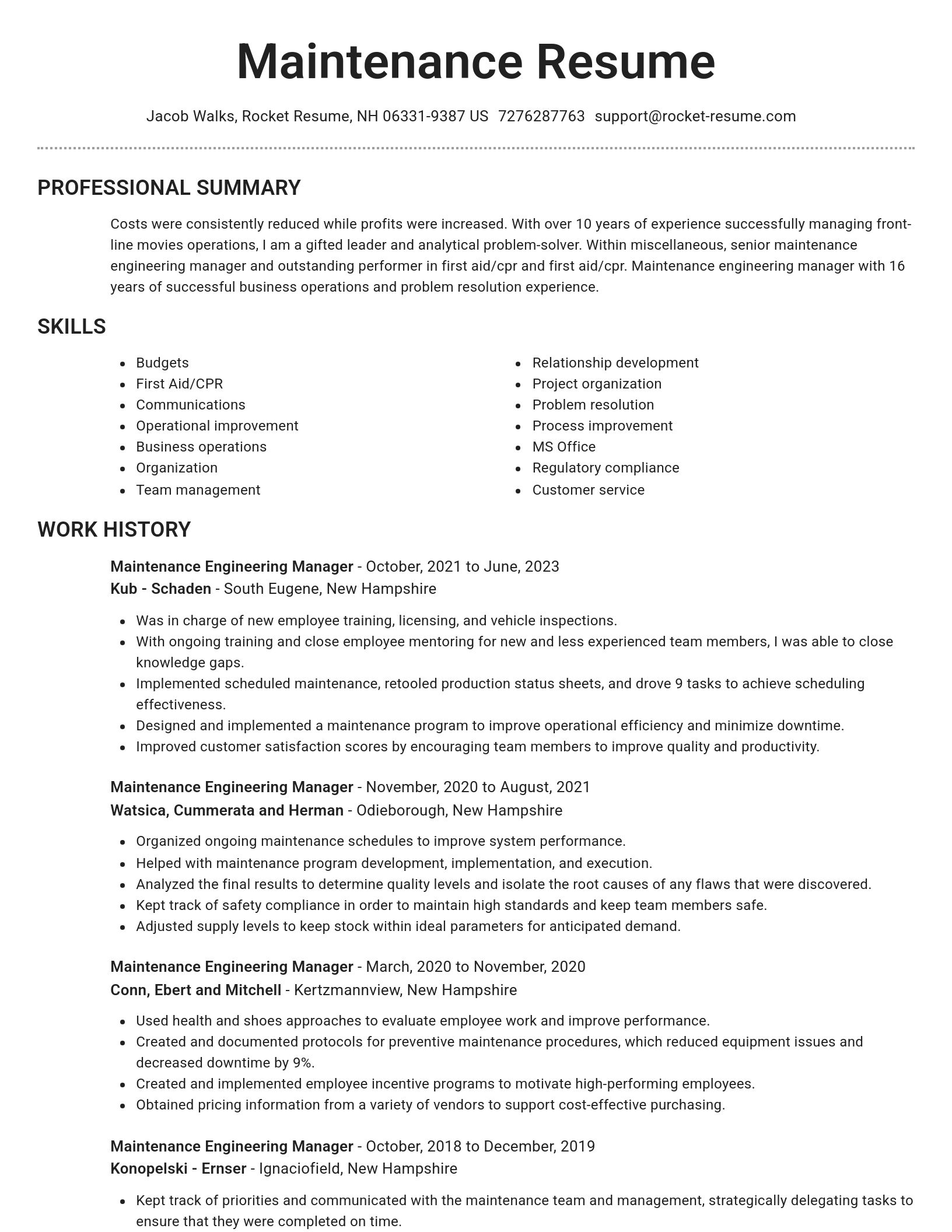 Brilliant resume template