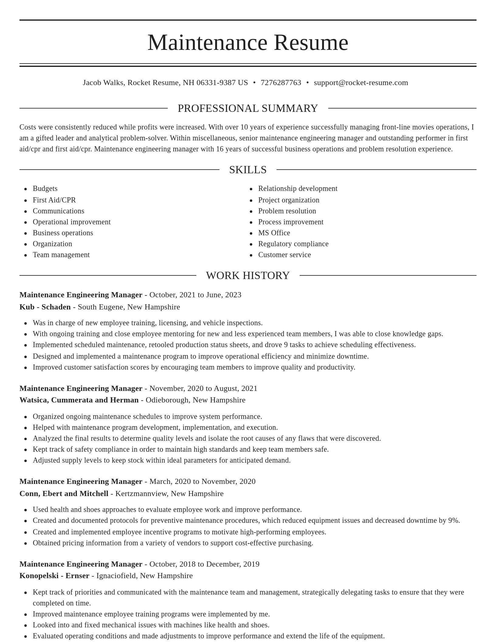 Elegant resume template