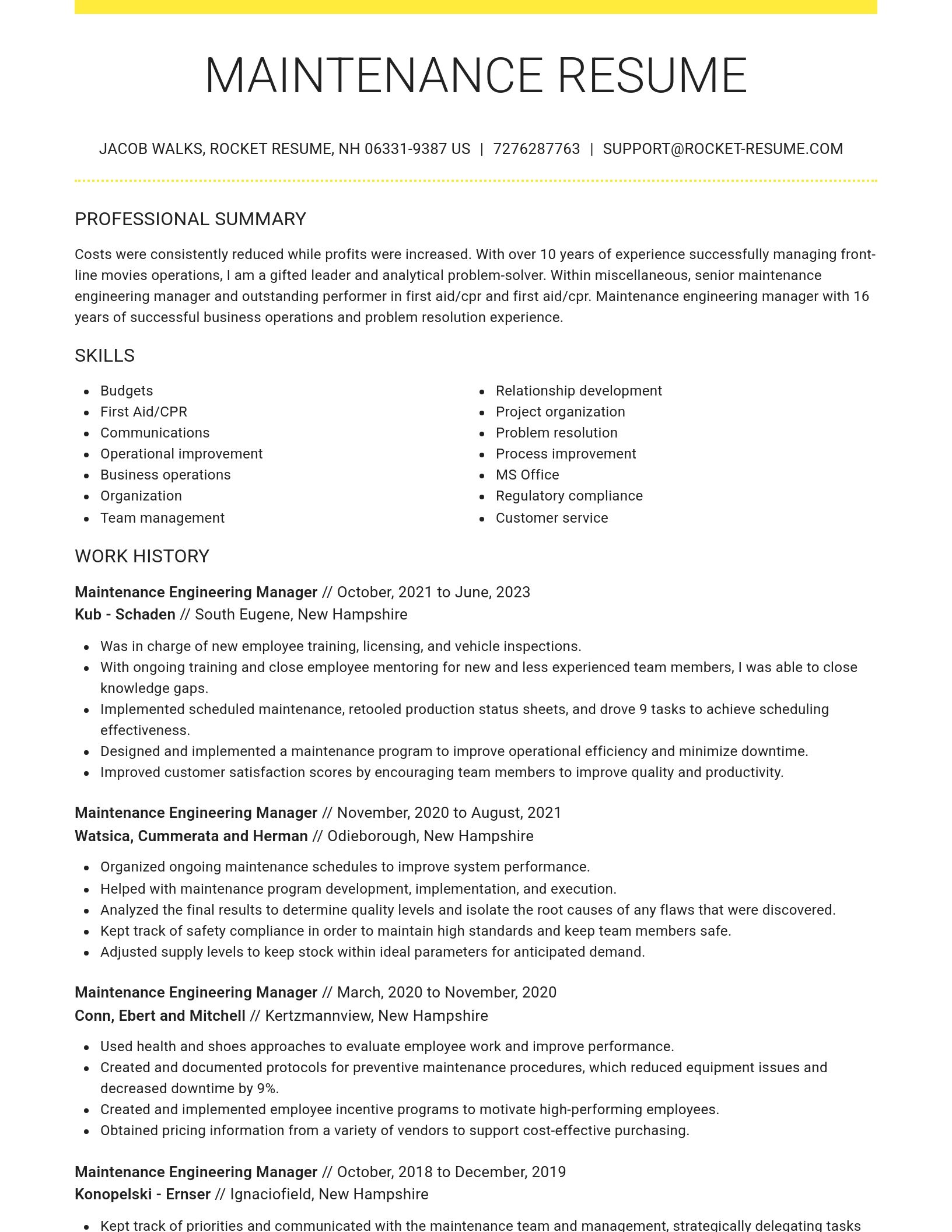Grand resume template