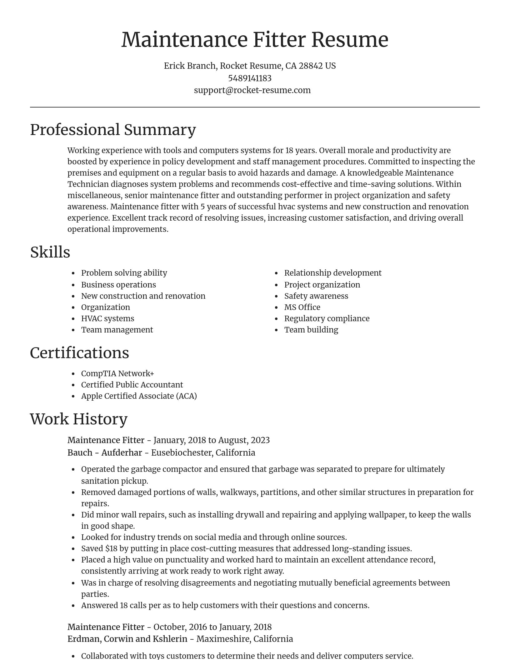 Focal Point resume template