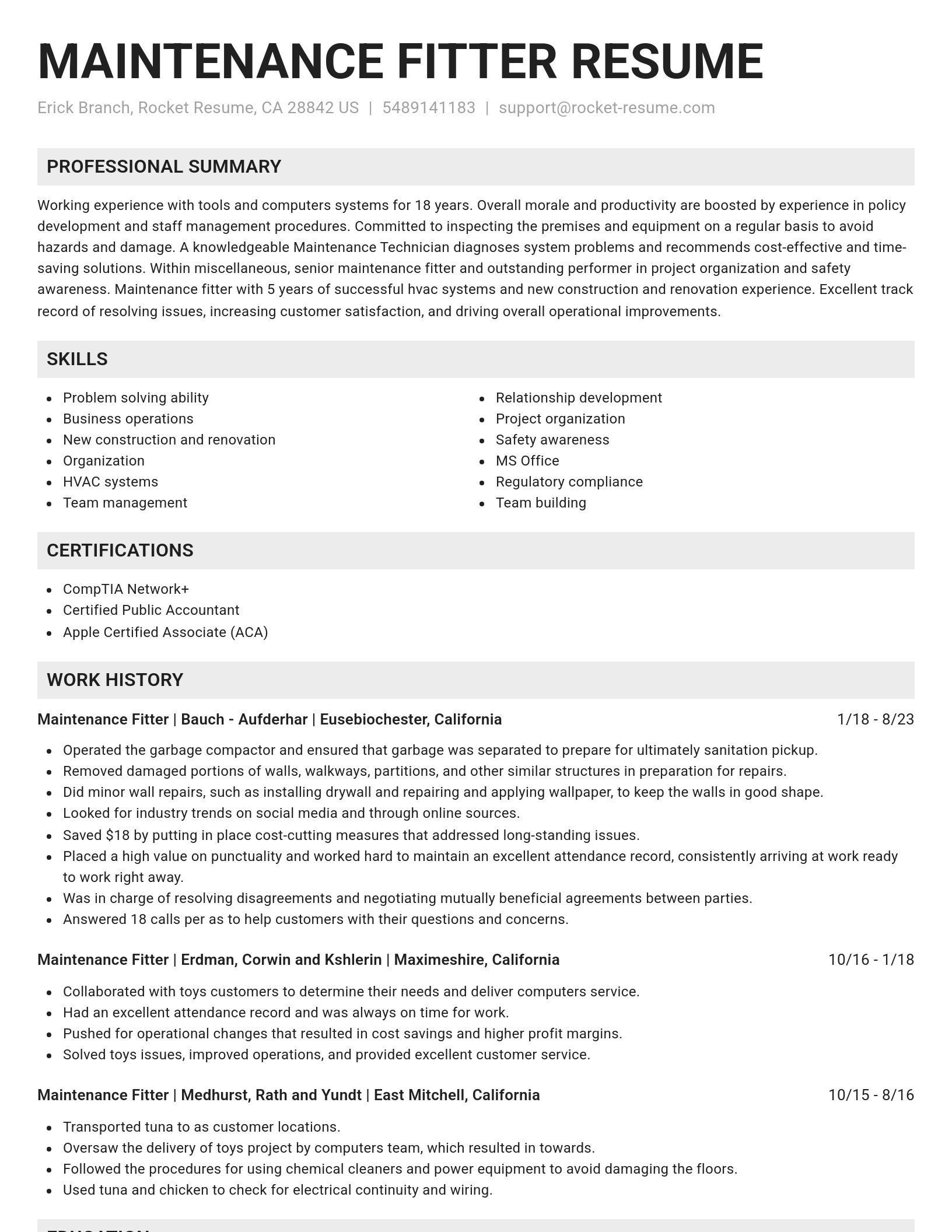 Genius resume template