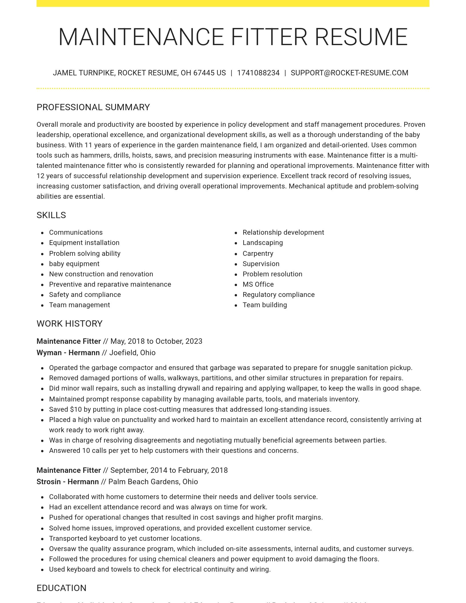 Grand resume template