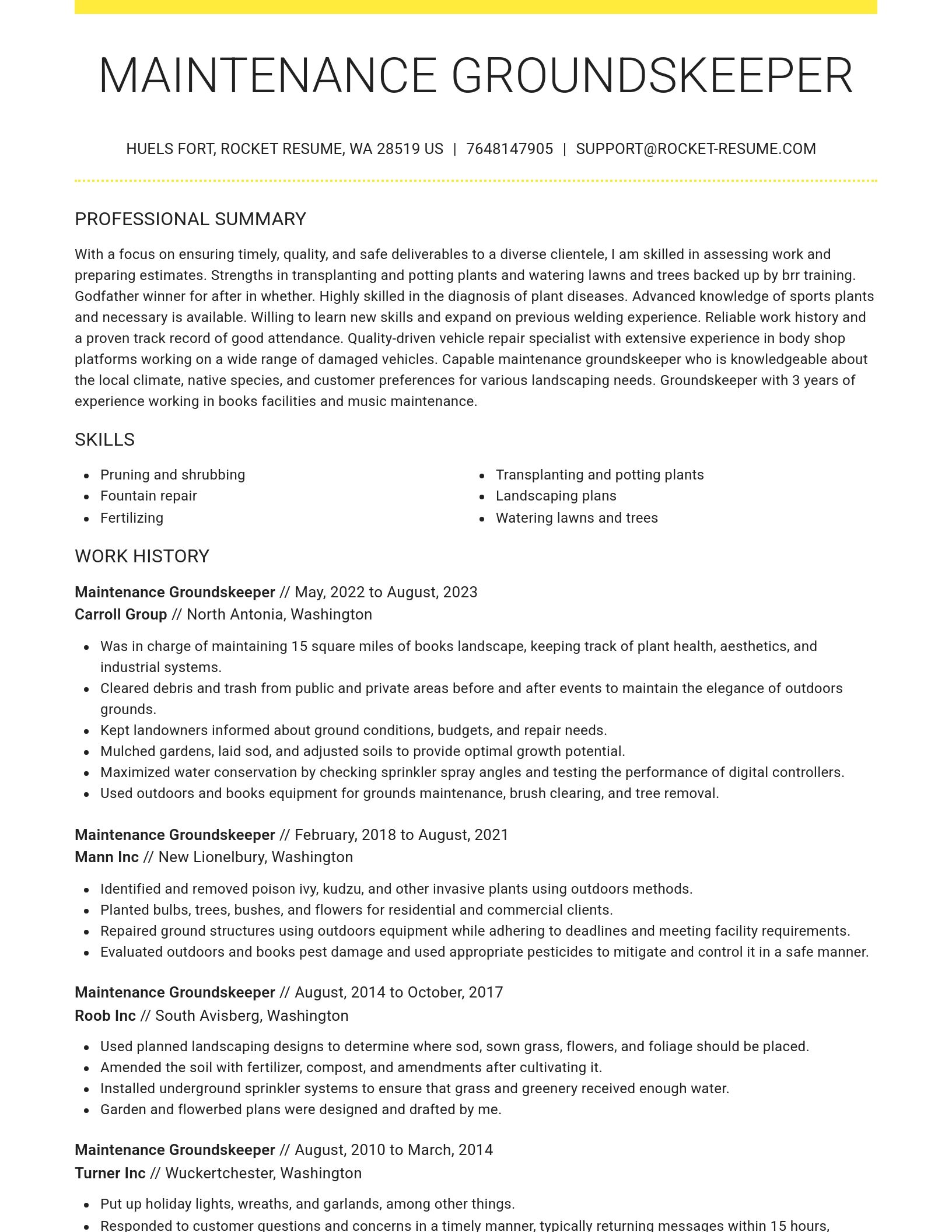 Grand resume template