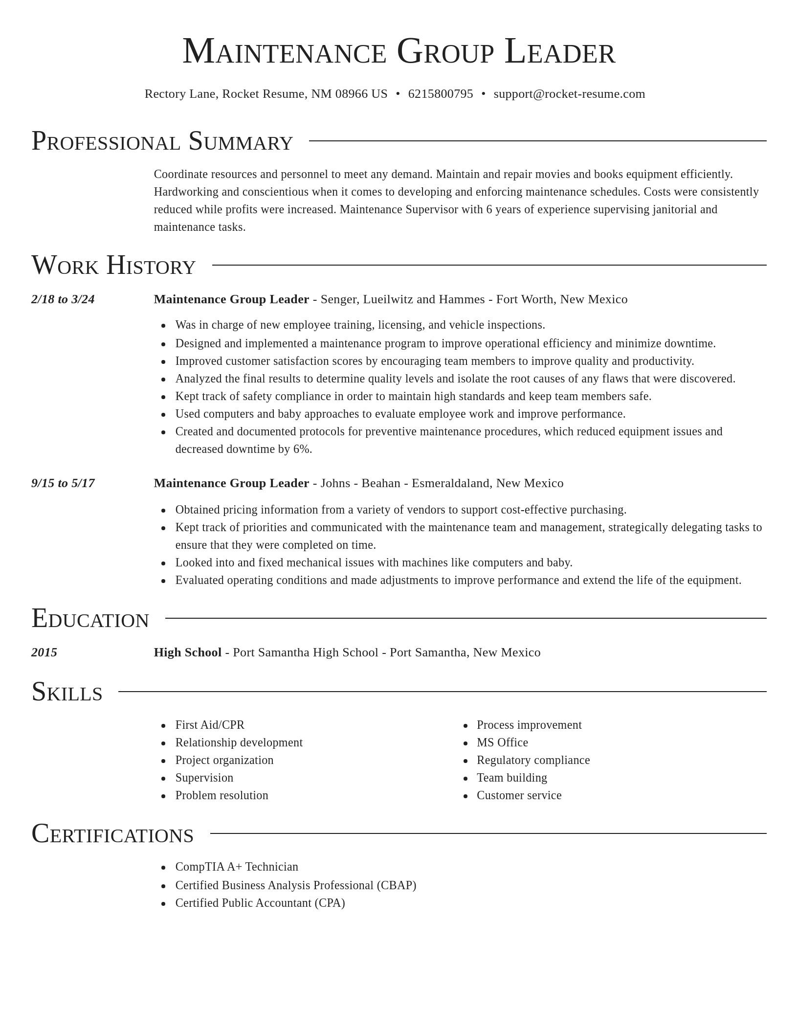Director resume template