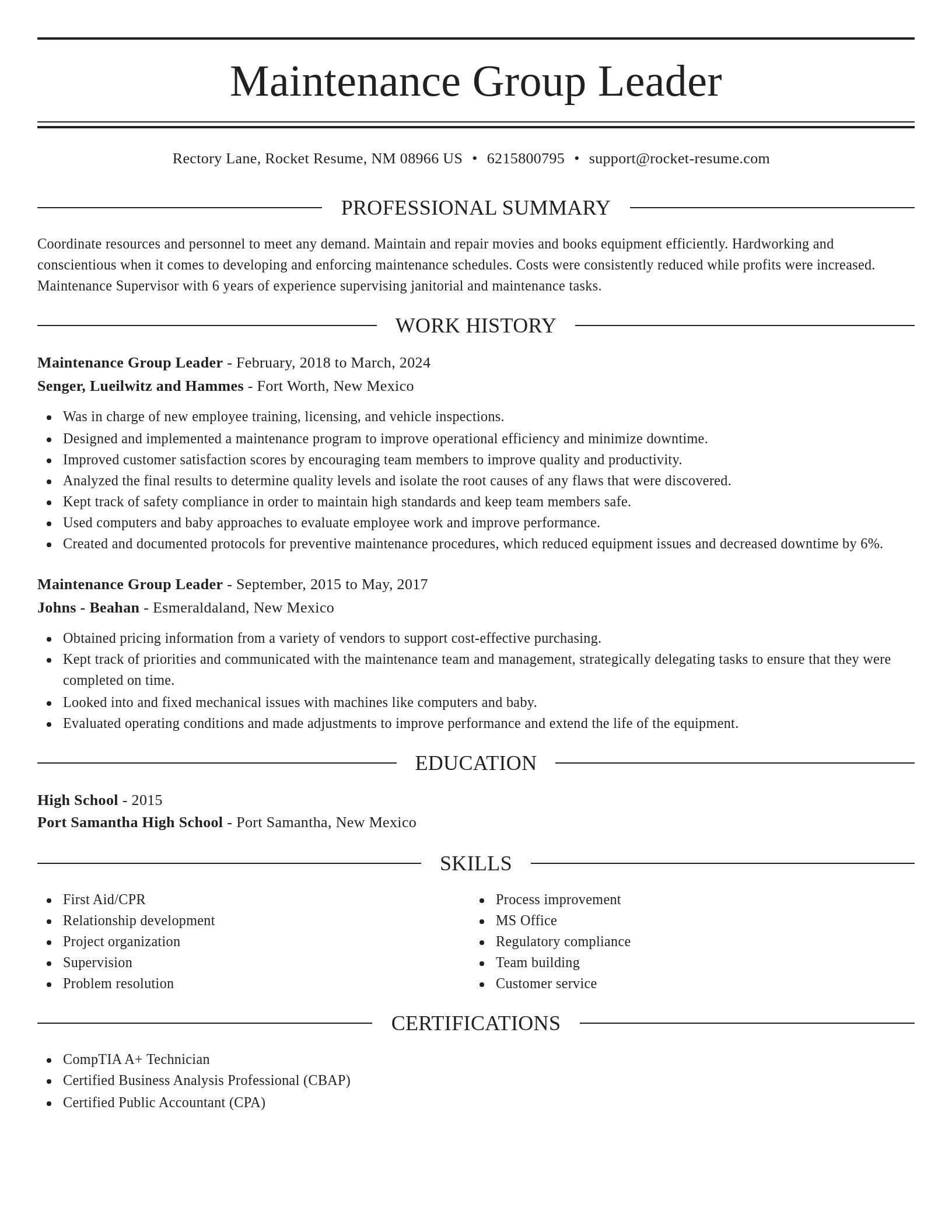 Elegant resume template