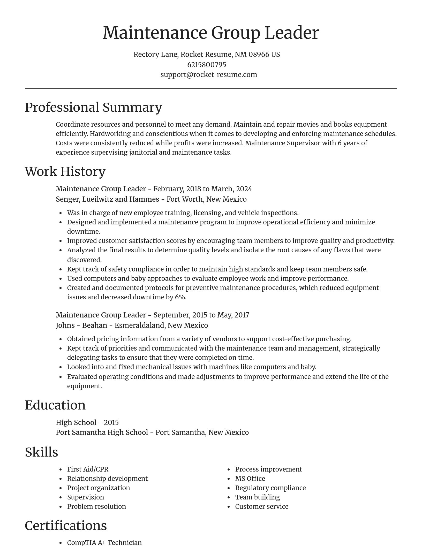 Focal Point resume template