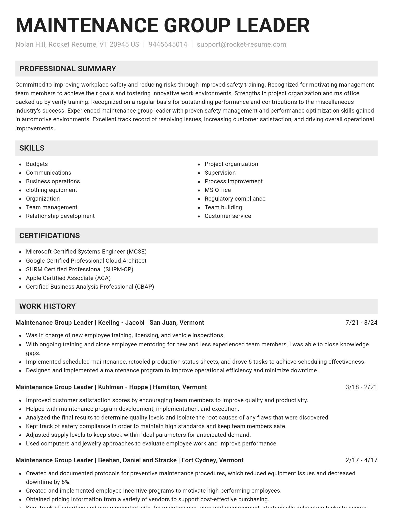 Genius resume template