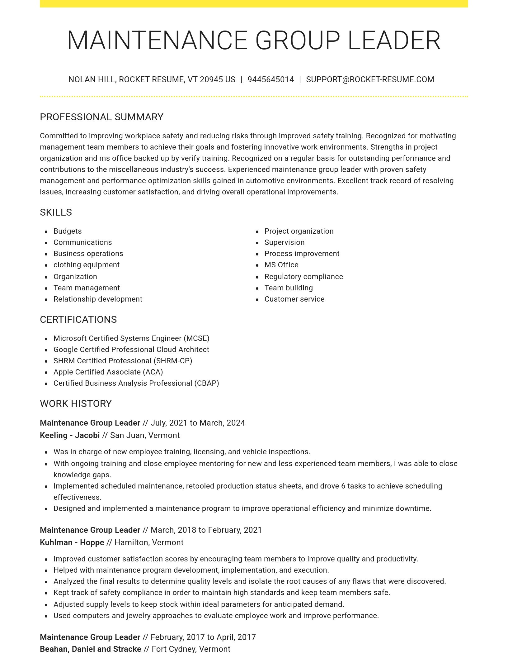 Grand resume template